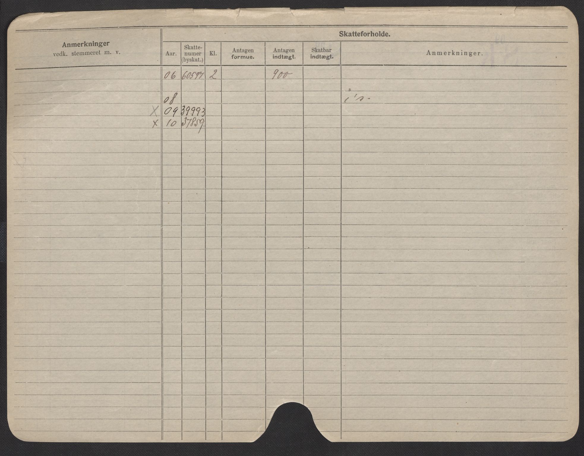 Oslo folkeregister, Registerkort, SAO/A-11715/F/Fa/Fac/L0008: Menn, 1906-1914, p. 1154b