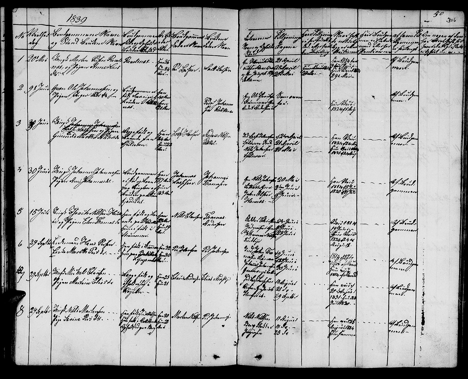 Skjervøy sokneprestkontor, AV/SATØ-S-1300/H/Ha/Hab/L0002klokker: Parish register (copy) no. 2, 1839-1848, p. 305-306