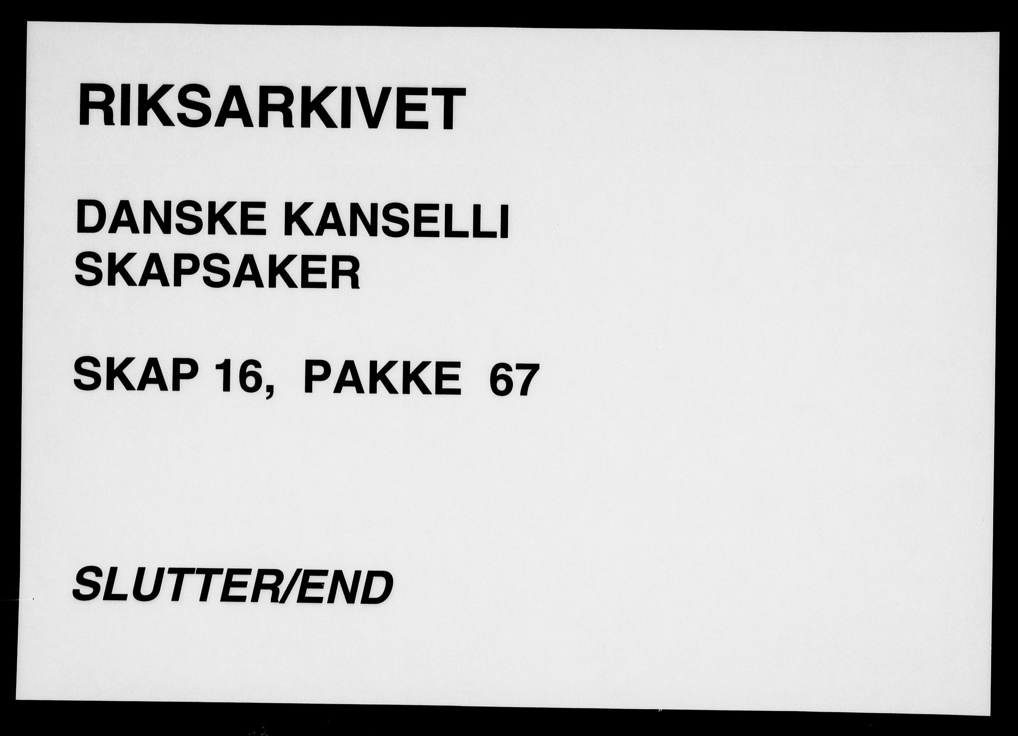 Danske Kanselli, Skapsaker, AV/RA-EA-4061/F/L0124: Skap 16, pakke 65-68, 1785-1800, p. 377