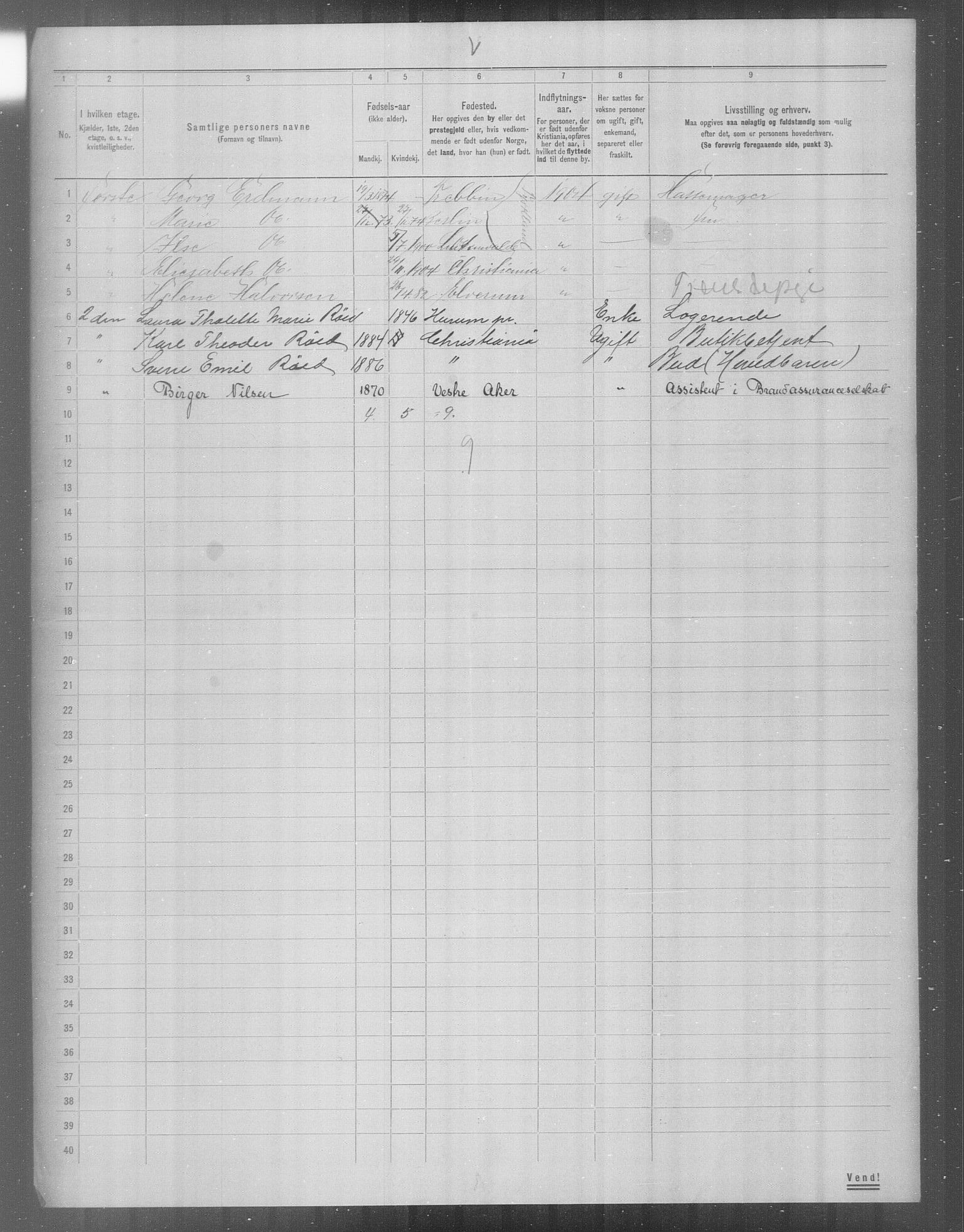 OBA, Municipal Census 1904 for Kristiania, 1904, p. 23257