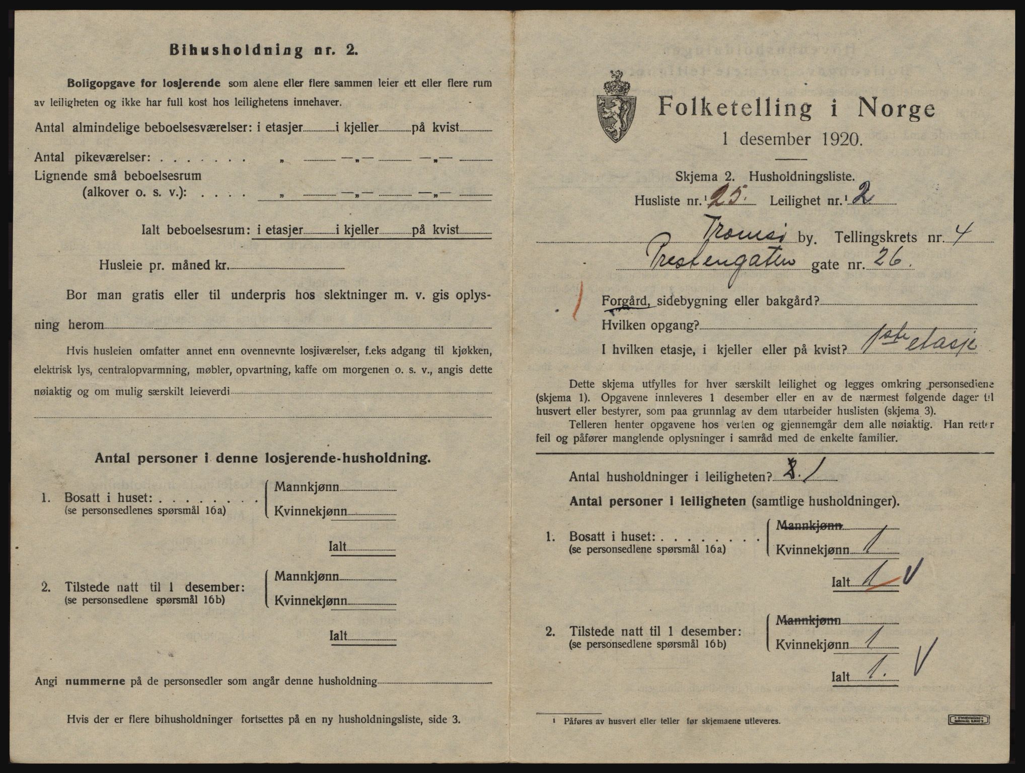 SATØ, 1920 census for Tromsø, 1920, p. 3513