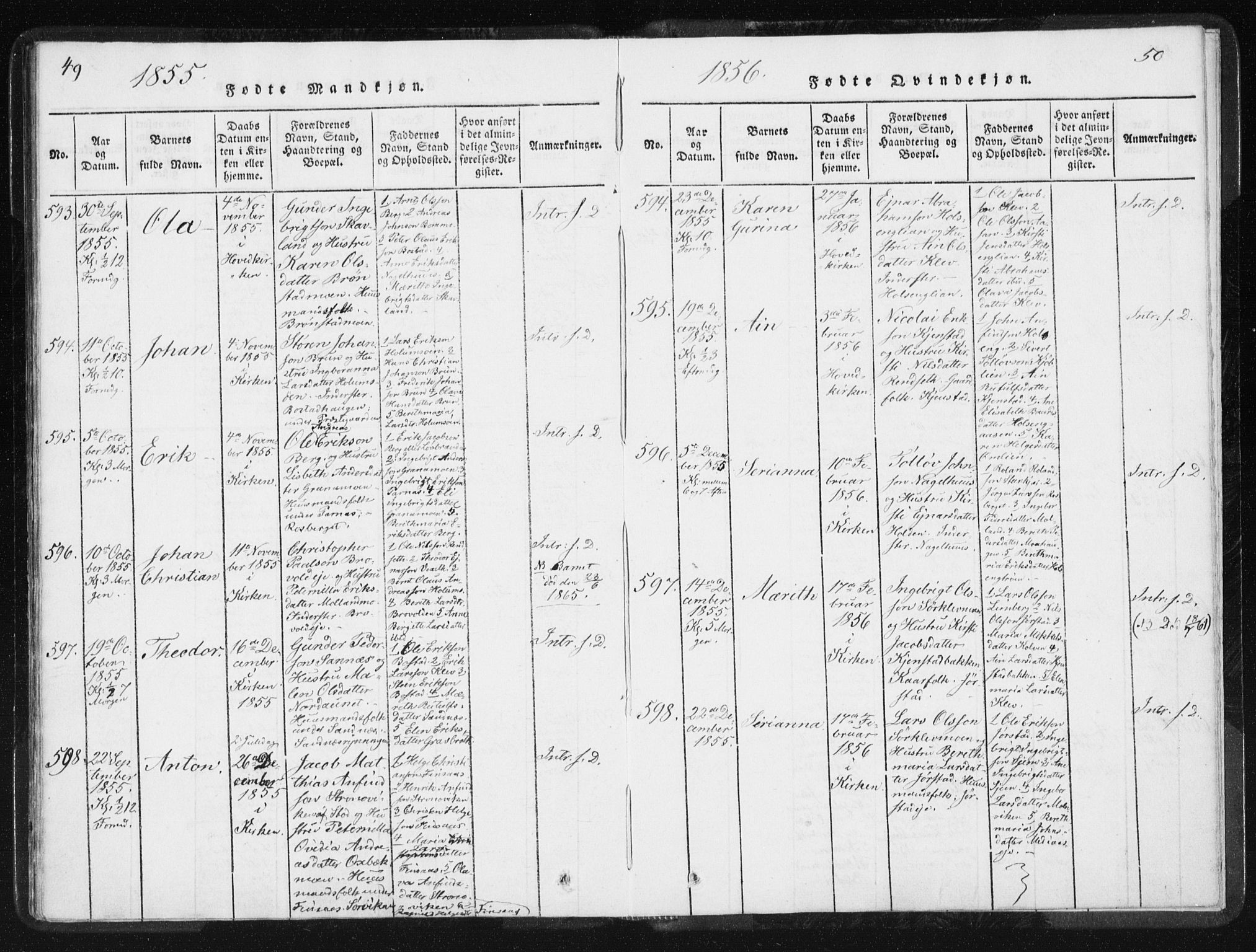 Ministerialprotokoller, klokkerbøker og fødselsregistre - Nord-Trøndelag, SAT/A-1458/749/L0471: Parish register (official) no. 749A05, 1847-1856, p. 49-50