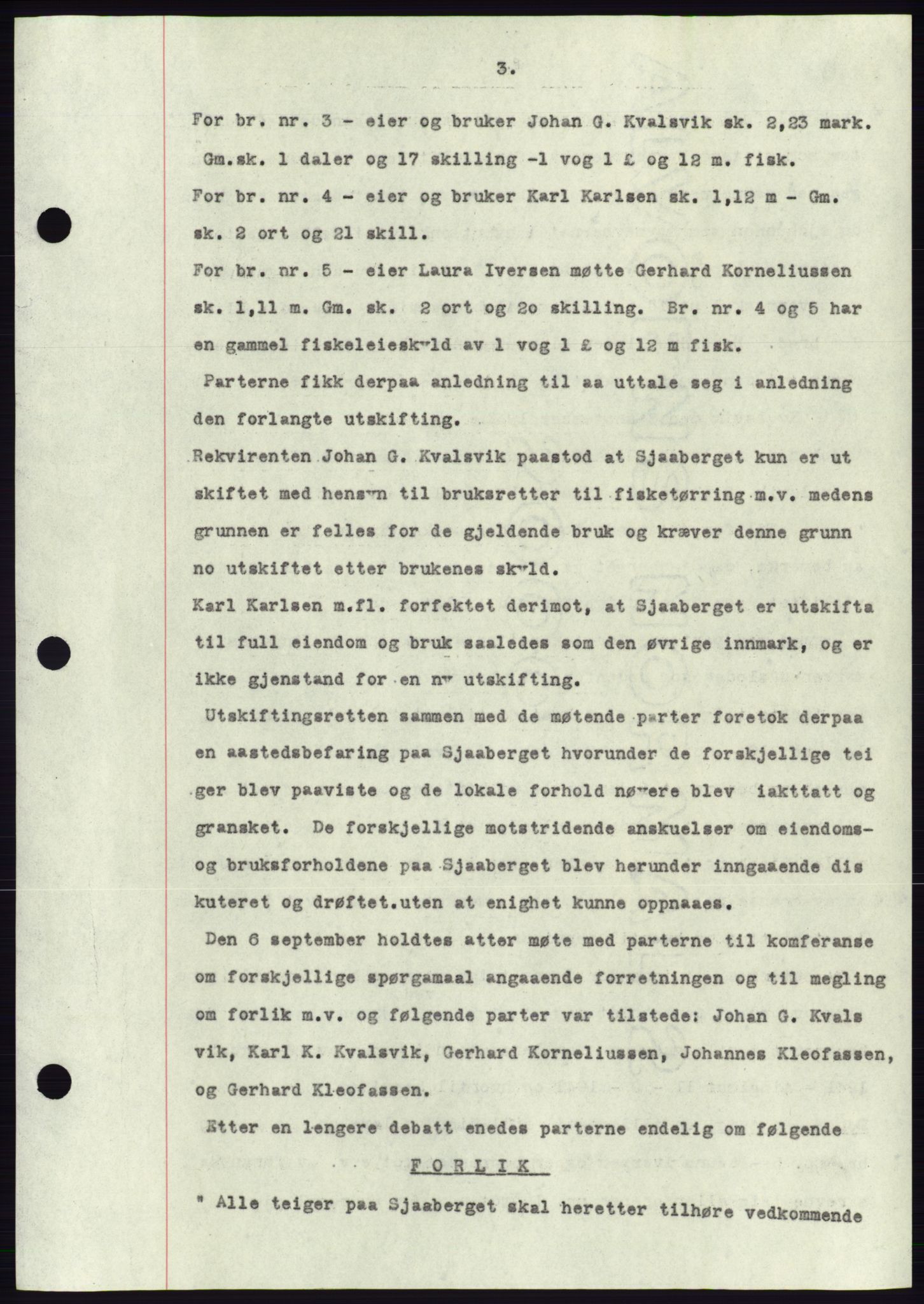 Søre Sunnmøre sorenskriveri, AV/SAT-A-4122/1/2/2C/L0077: Mortgage book no. 3A, 1945-1946, Diary no: : 769/1945