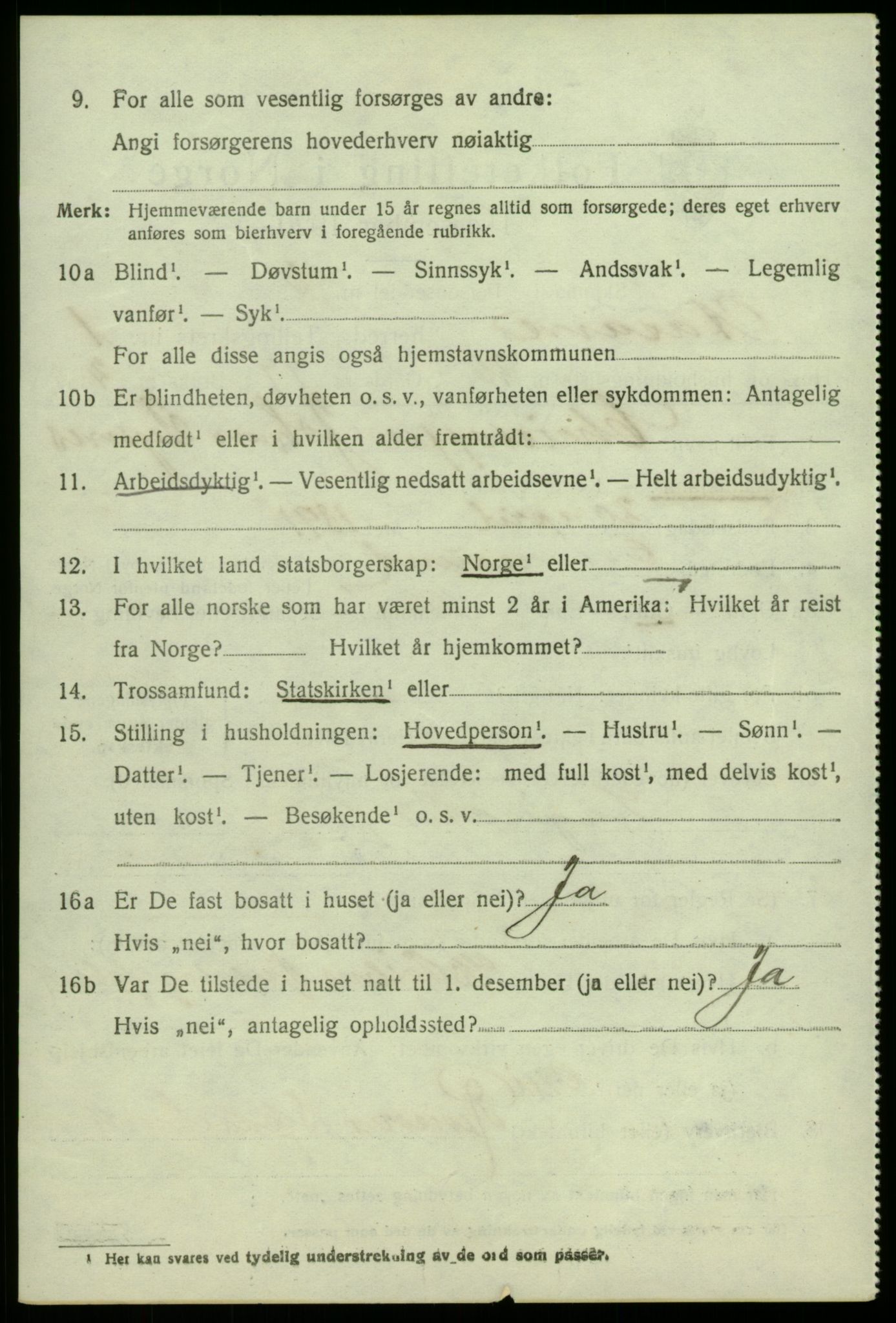 SAB, 1920 census for Åsane, 1920, p. 1220