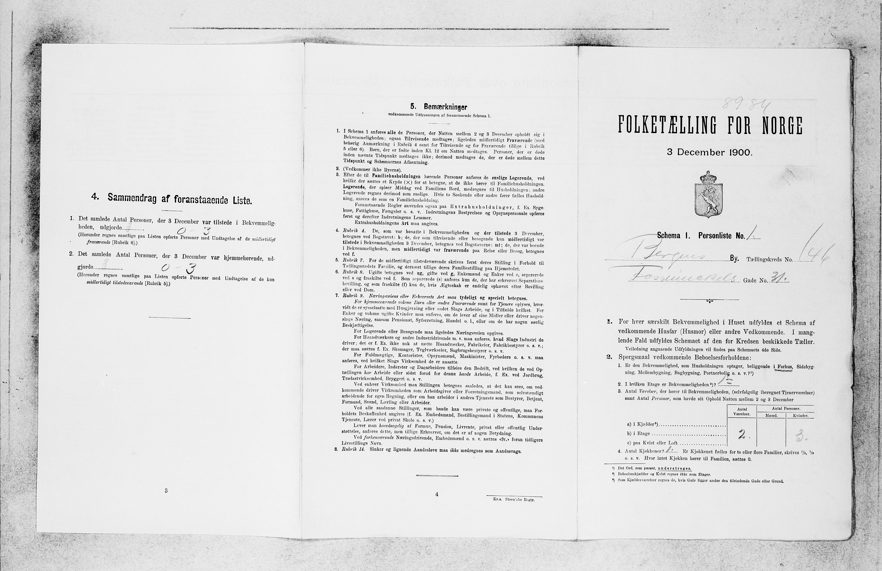 SAB, 1900 census for Bergen, 1900, p. 30101