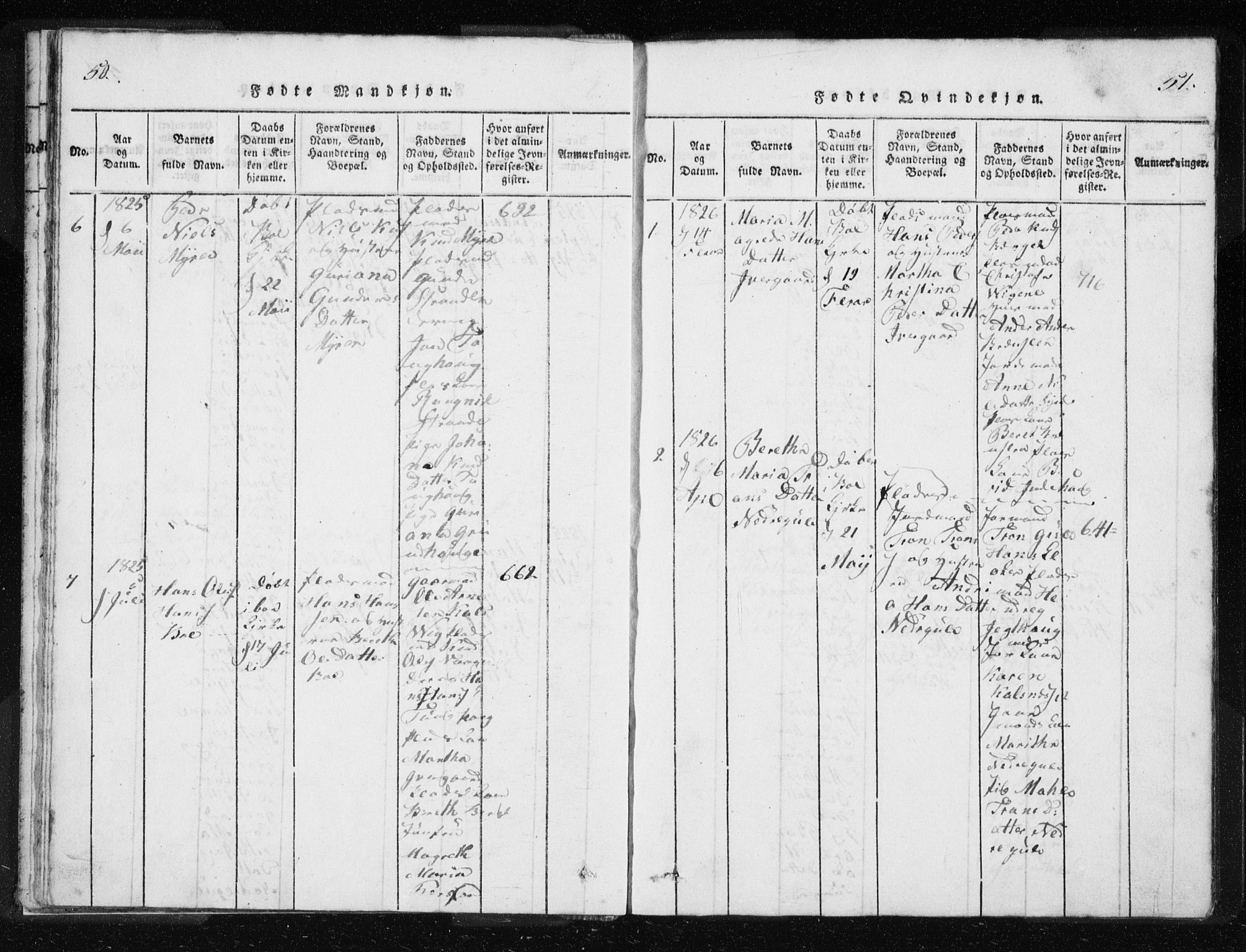 Ministerialprotokoller, klokkerbøker og fødselsregistre - Møre og Romsdal, AV/SAT-A-1454/566/L0772: Parish register (copy) no. 566C01, 1818-1845, p. 50-51