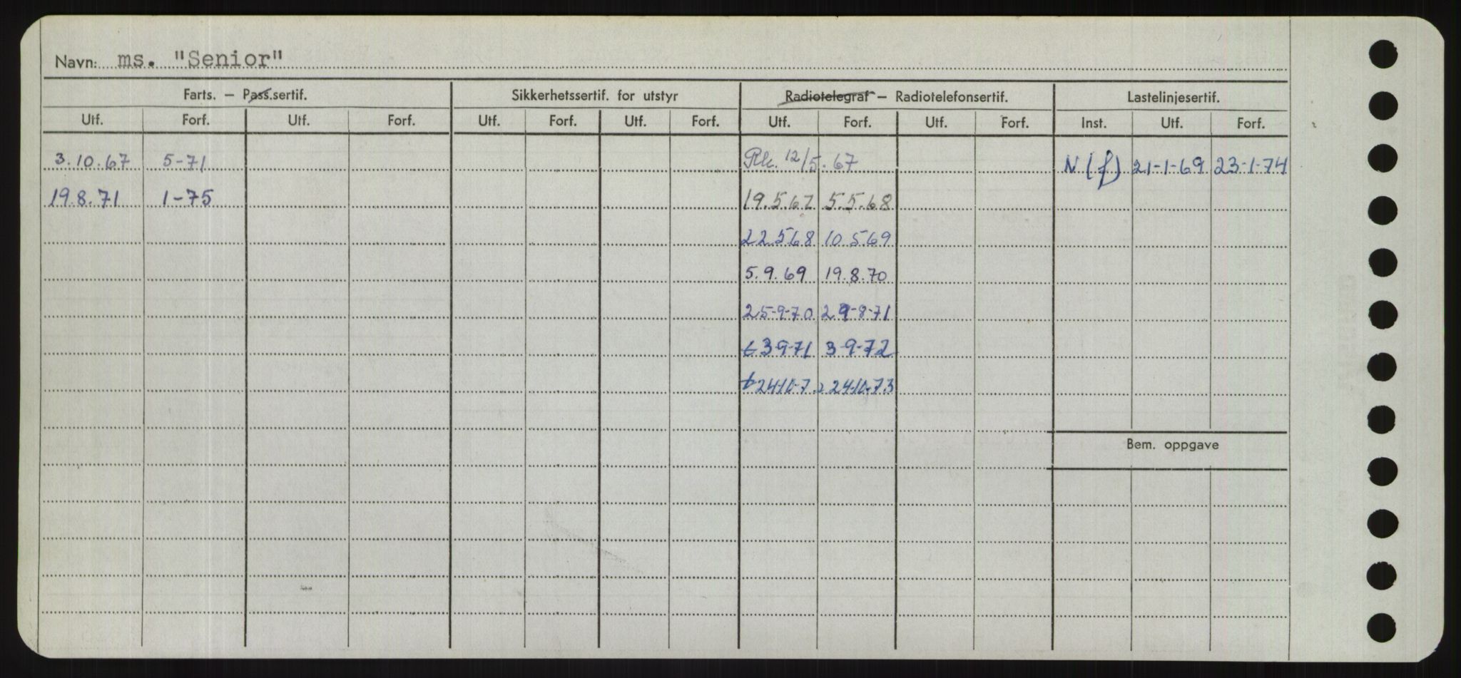 Sjøfartsdirektoratet med forløpere, Skipsmålingen, RA/S-1627/H/Hd/L0032: Fartøy, San-Seve, p. 488