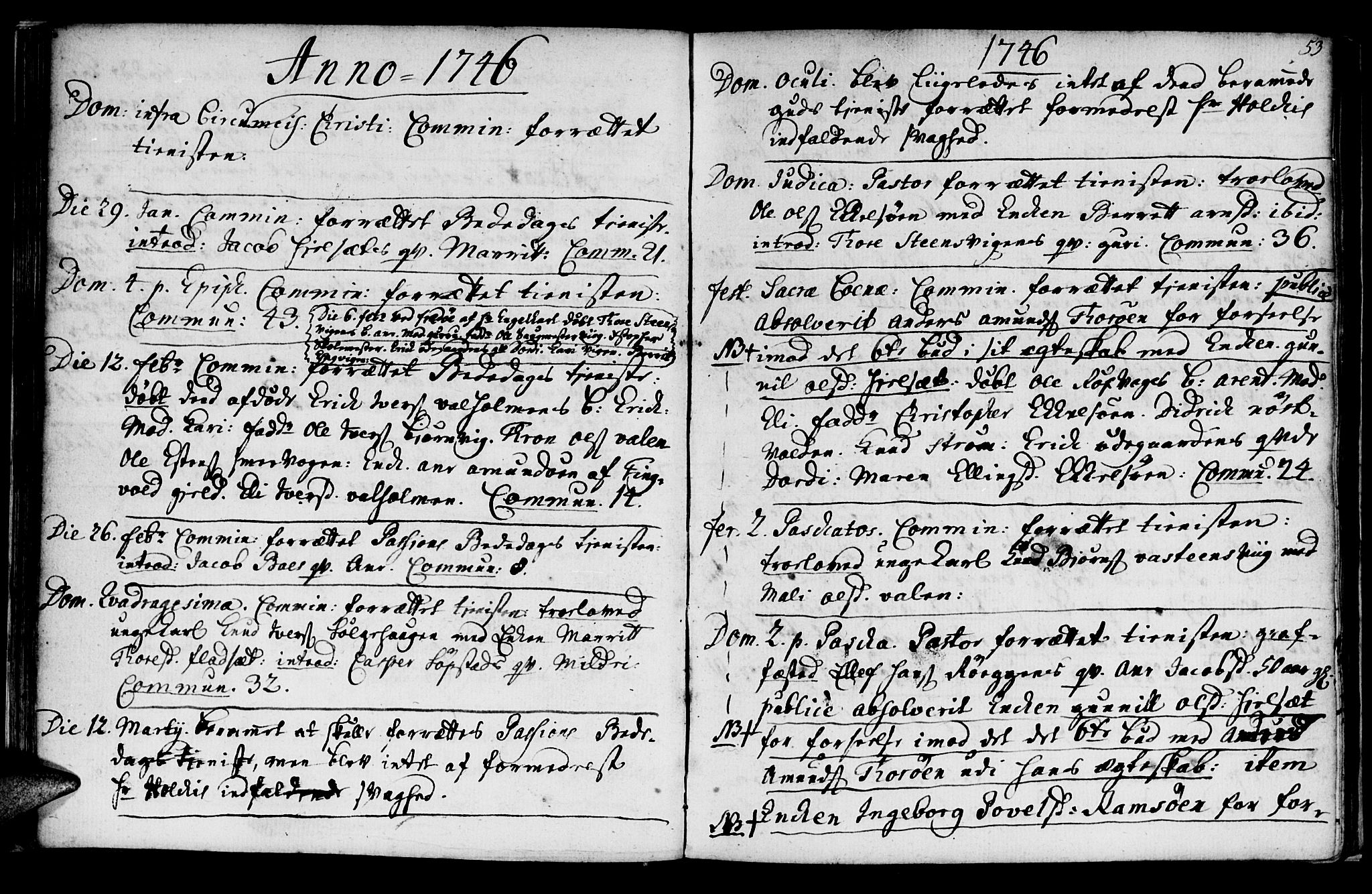 Ministerialprotokoller, klokkerbøker og fødselsregistre - Møre og Romsdal, SAT/A-1454/569/L0815: Parish register (official) no. 569A01, 1737-1759, p. 52-53
