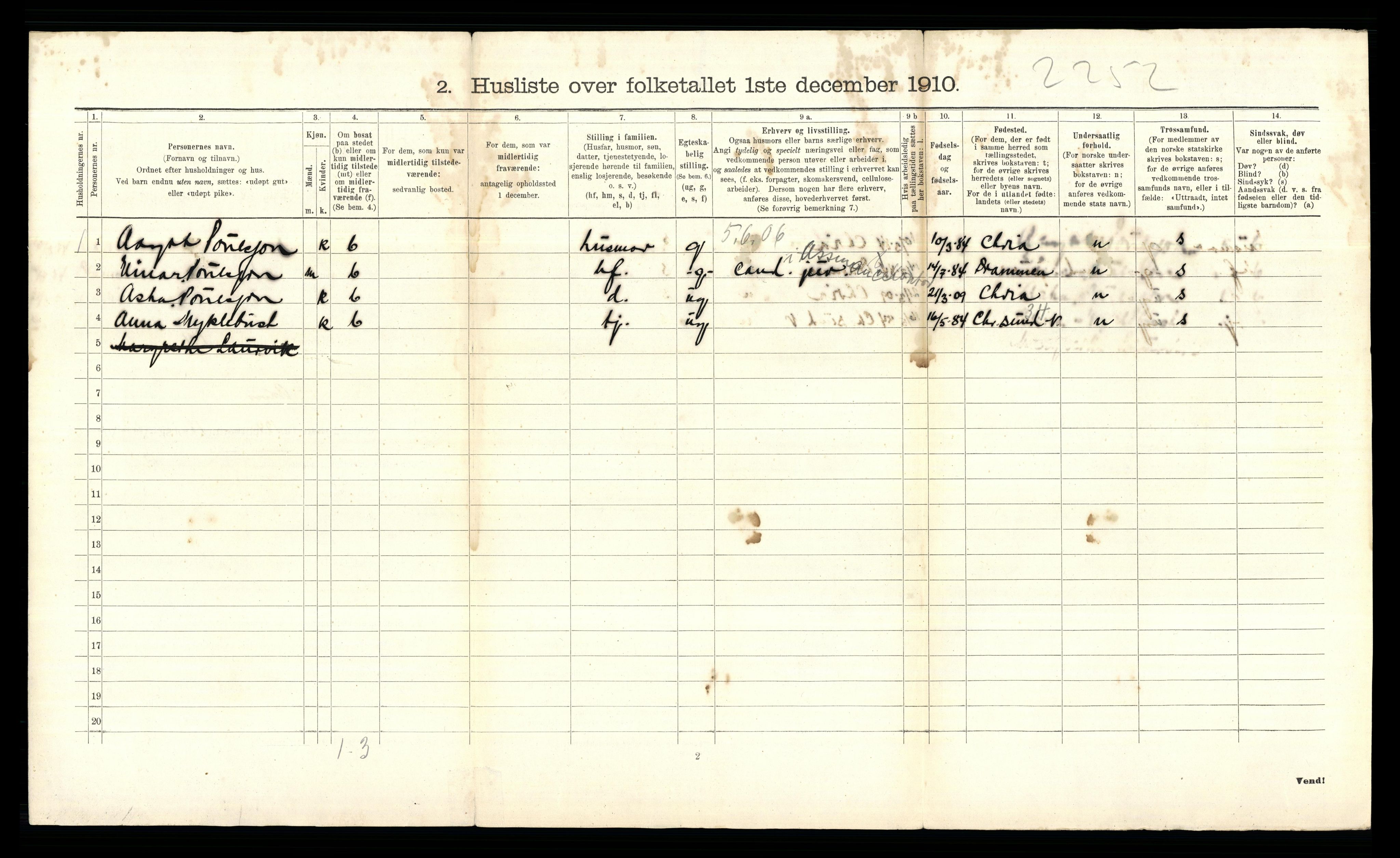 RA, 1910 census for Aker, 1910, p. 3924