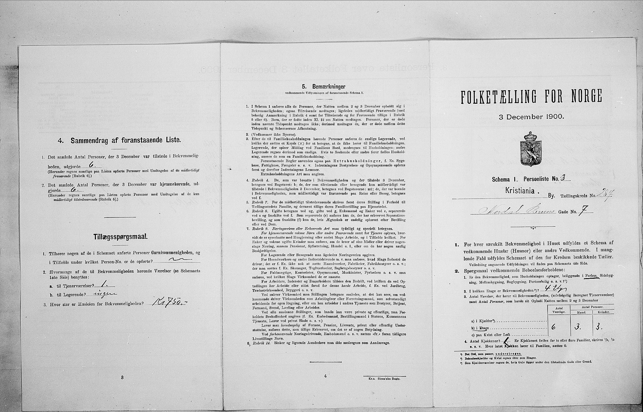 SAO, 1900 census for Kristiania, 1900, p. 64665