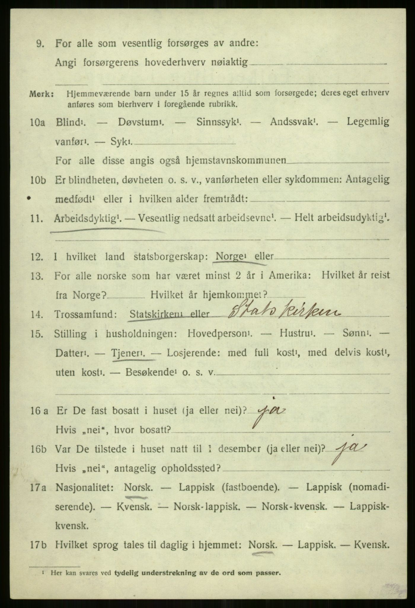 SATØ, 1920 census for Tromsøysund, 1920, p. 12539