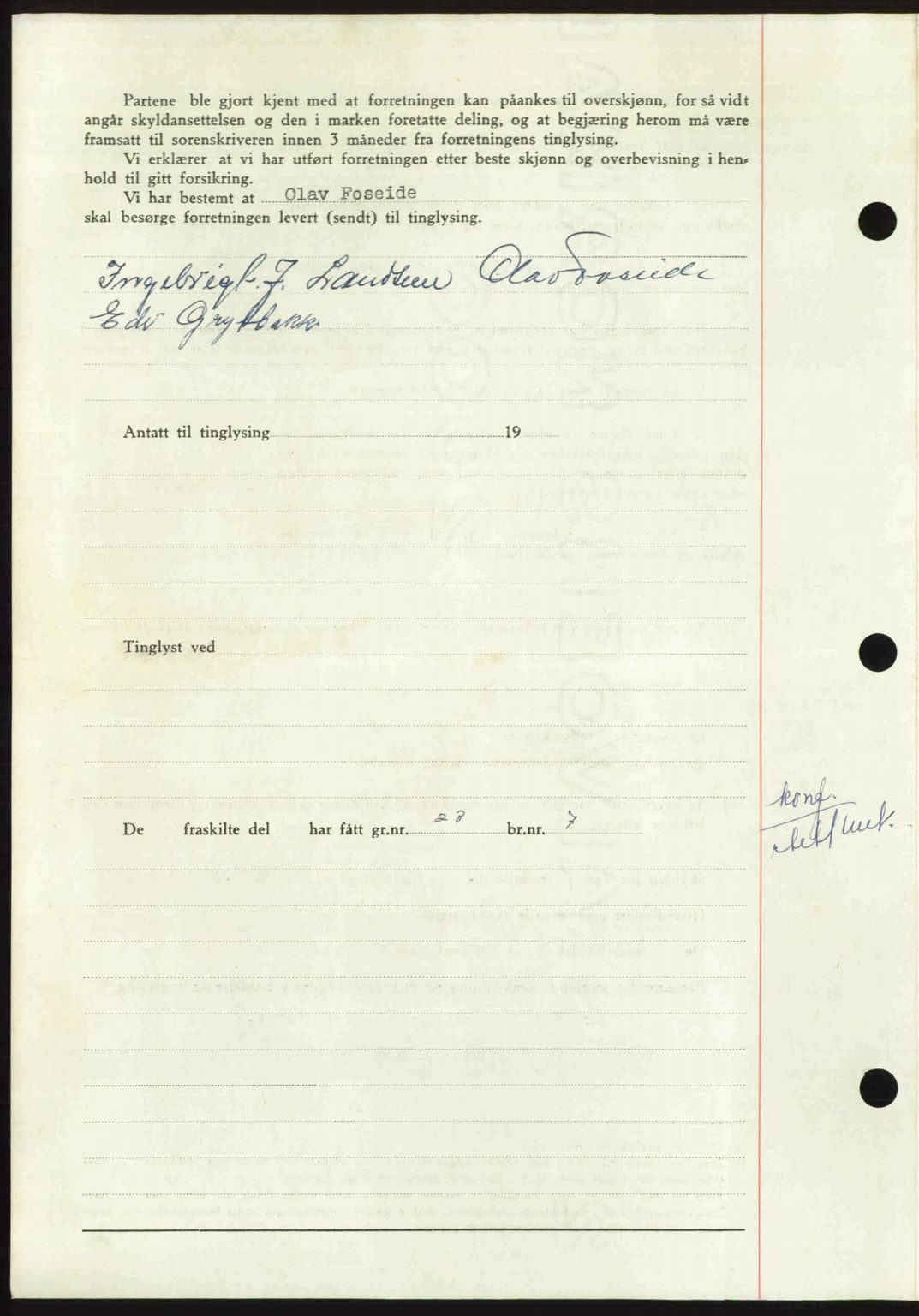 Nordmøre sorenskriveri, AV/SAT-A-4132/1/2/2Ca: Mortgage book no. A109, 1948-1948, Diary no: : 3193/1948