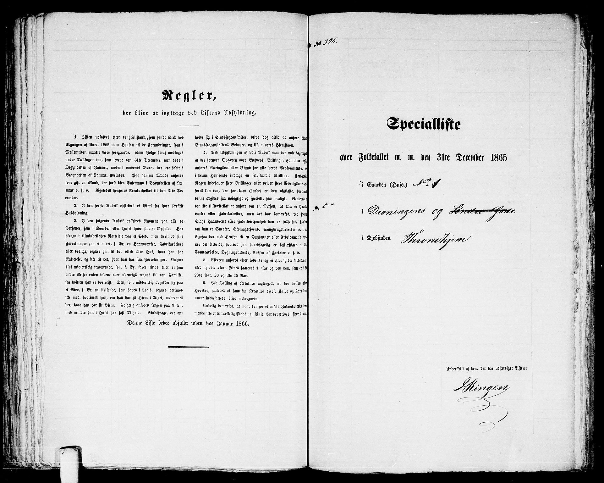 RA, 1865 census for Trondheim, 1865, p. 833