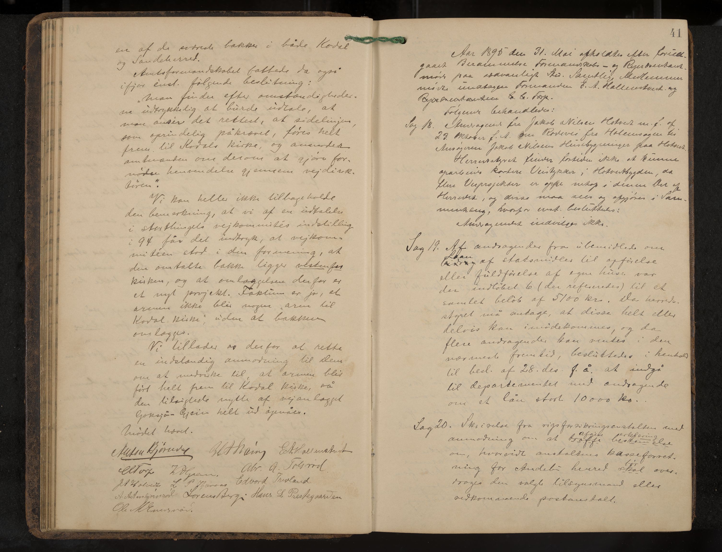 Andebu formannskap og sentraladministrasjon, IKAK/0719021-1/A/Aa/L0003: Møtebok, 1892-1908, p. 41