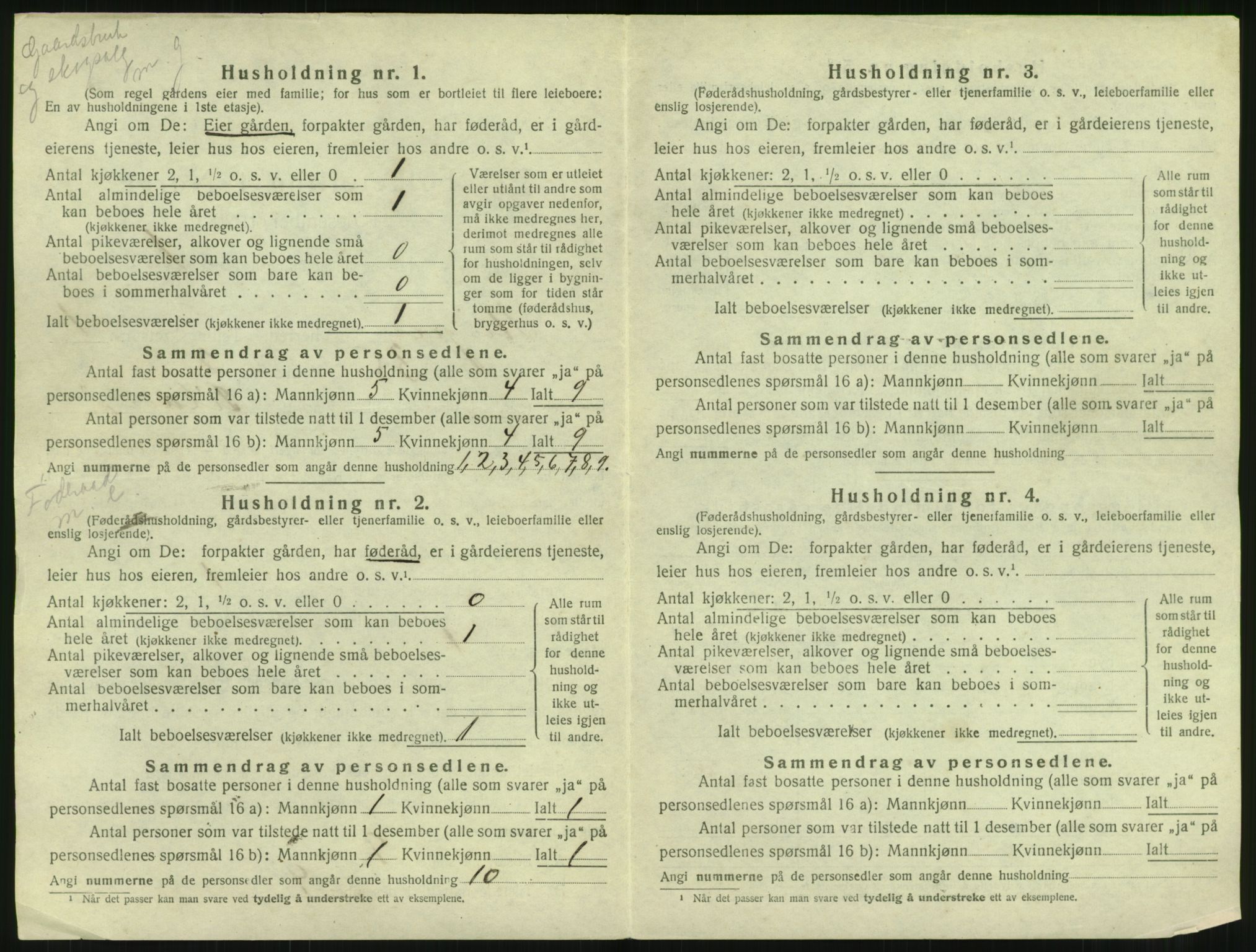 SAT, 1920 census for Steigen, 1920, p. 51