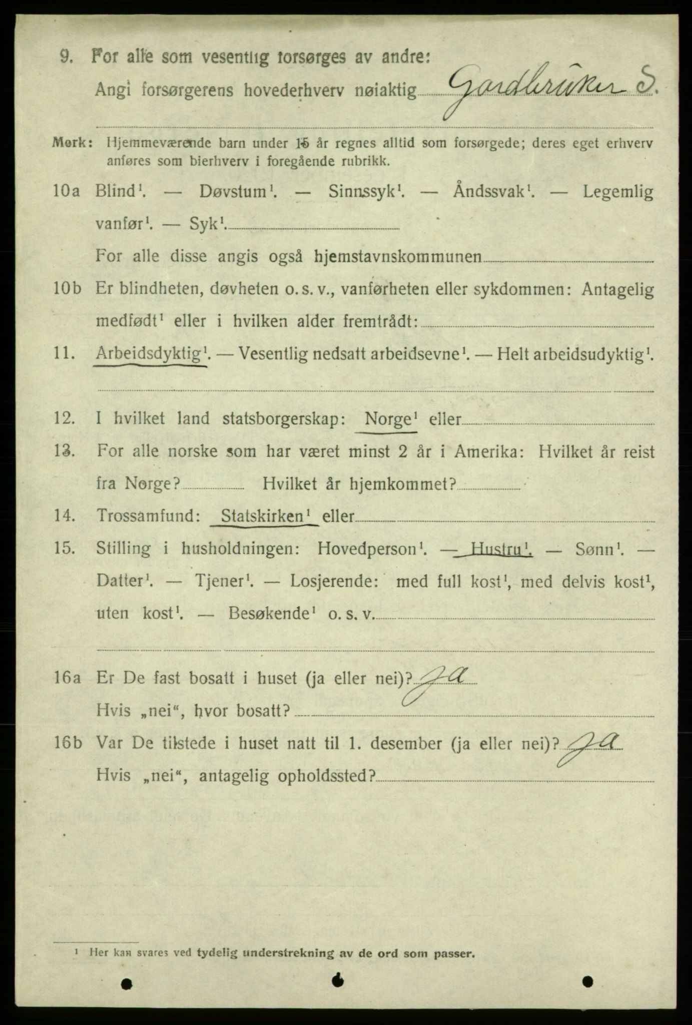 SAB, 1920 census for Strandebarm, 1920, p. 1863