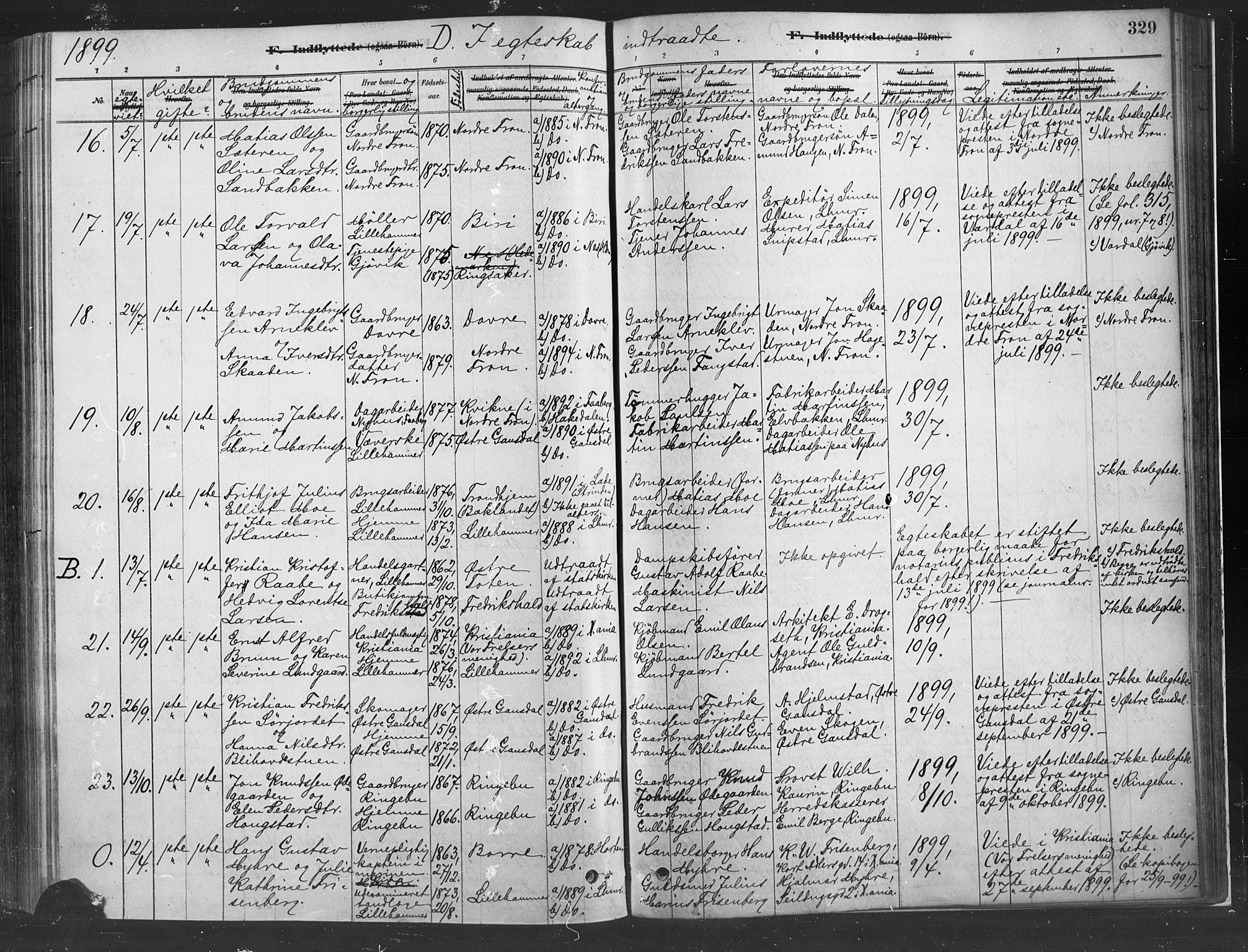 Fåberg prestekontor, AV/SAH-PREST-086/H/Ha/Haa/L0010: Parish register (official) no. 10, 1879-1900, p. 329