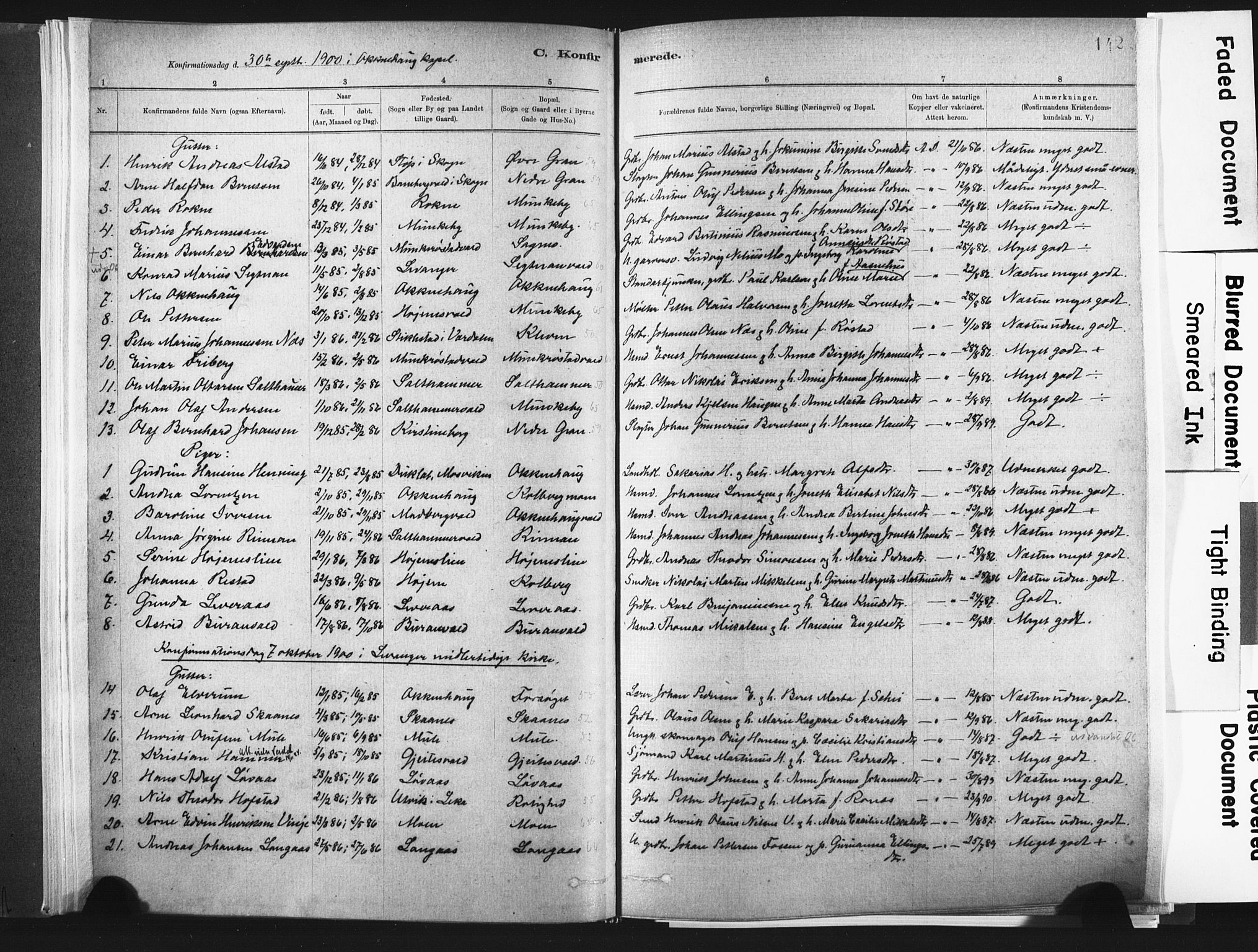 Ministerialprotokoller, klokkerbøker og fødselsregistre - Nord-Trøndelag, SAT/A-1458/721/L0207: Parish register (official) no. 721A02, 1880-1911, p. 142