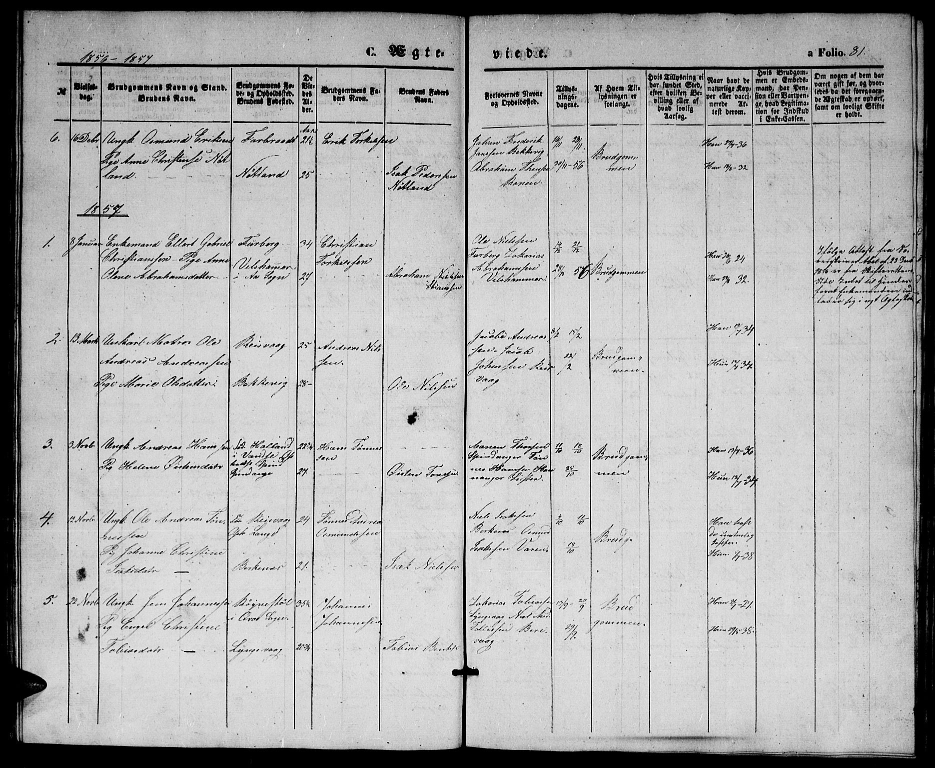 Herad sokneprestkontor, AV/SAK-1111-0018/F/Fb/Fbb/L0002: Parish register (copy) no. B 2, 1853-1871, p. 81