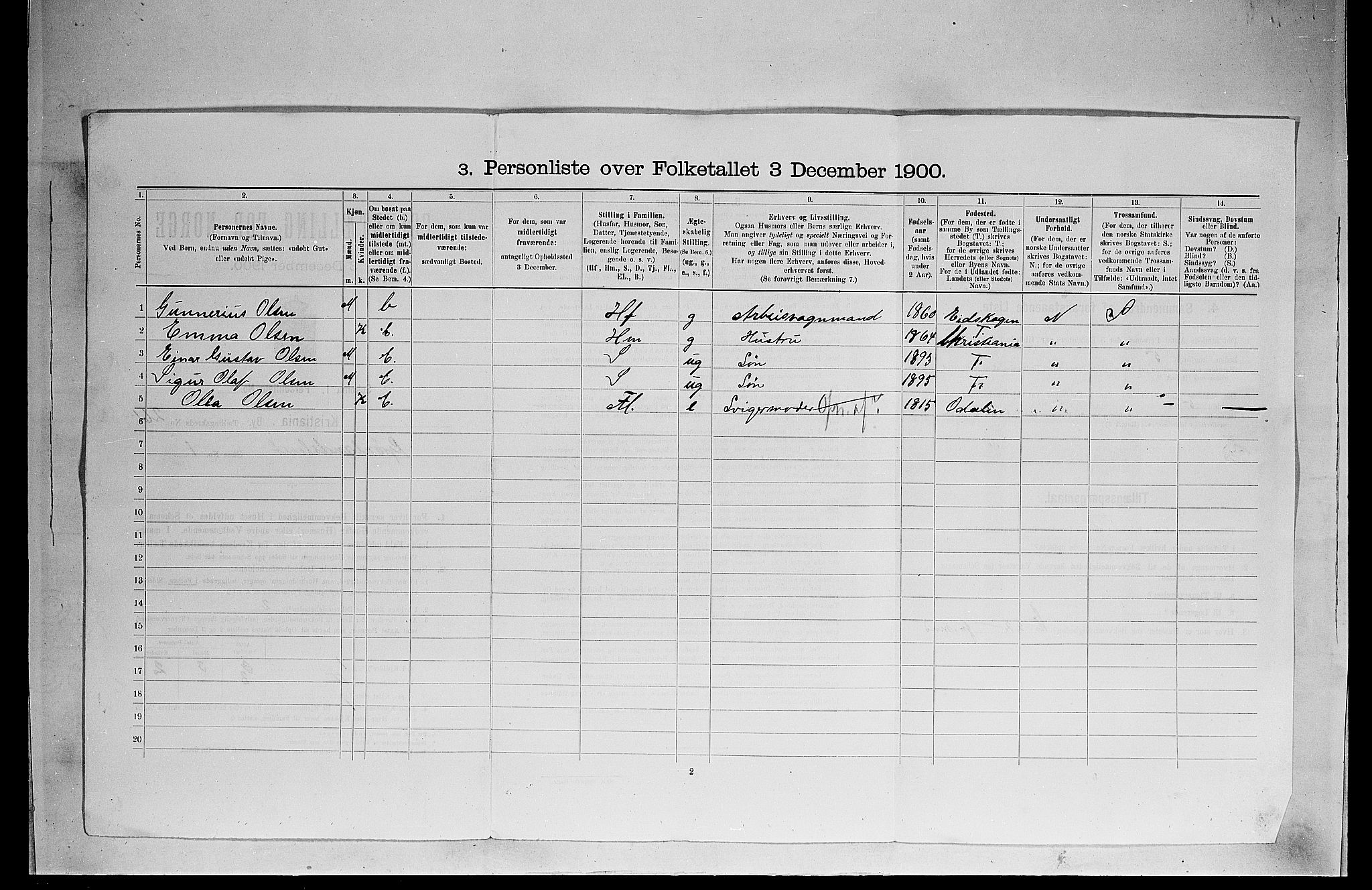 SAO, 1900 census for Kristiania, 1900, p. 29777