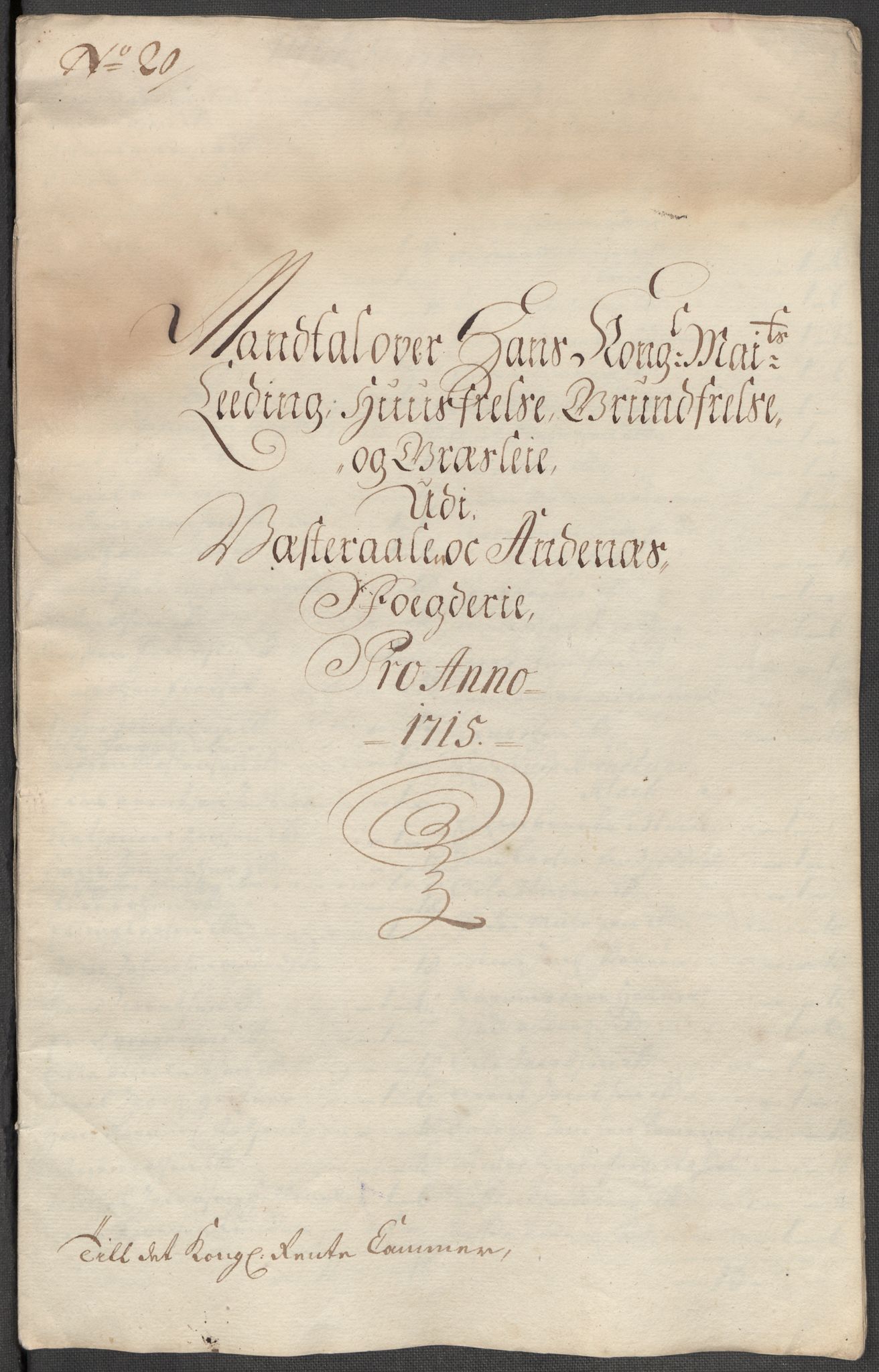 Rentekammeret inntil 1814, Reviderte regnskaper, Fogderegnskap, AV/RA-EA-4092/R67/L4681: Fogderegnskap Vesterålen, Andenes og Lofoten, 1715, p. 127