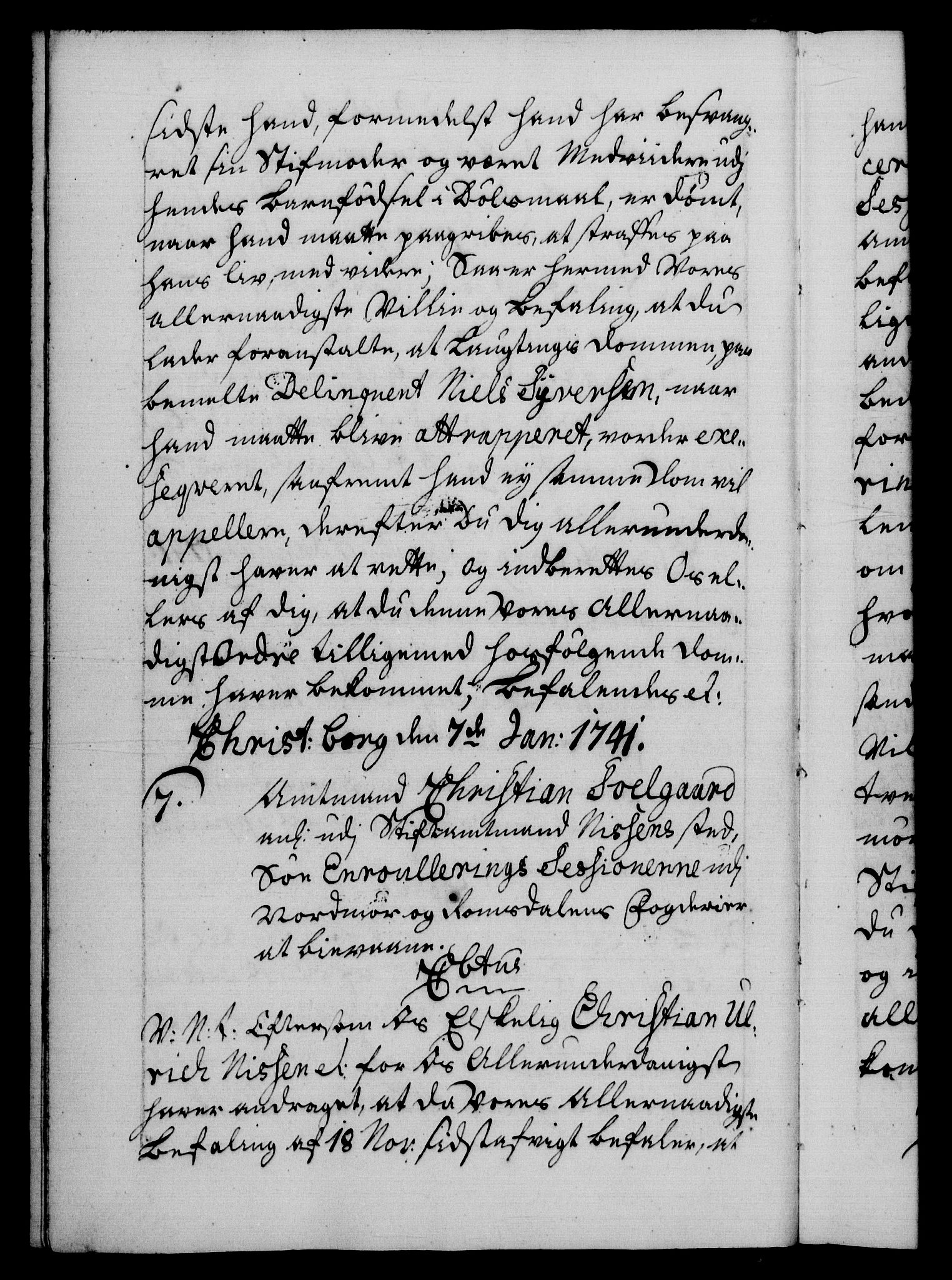 Danske Kanselli 1572-1799, AV/RA-EA-3023/F/Fc/Fca/Fcab/L0029: Norske tegnelser, 1741-1743, p. 5b