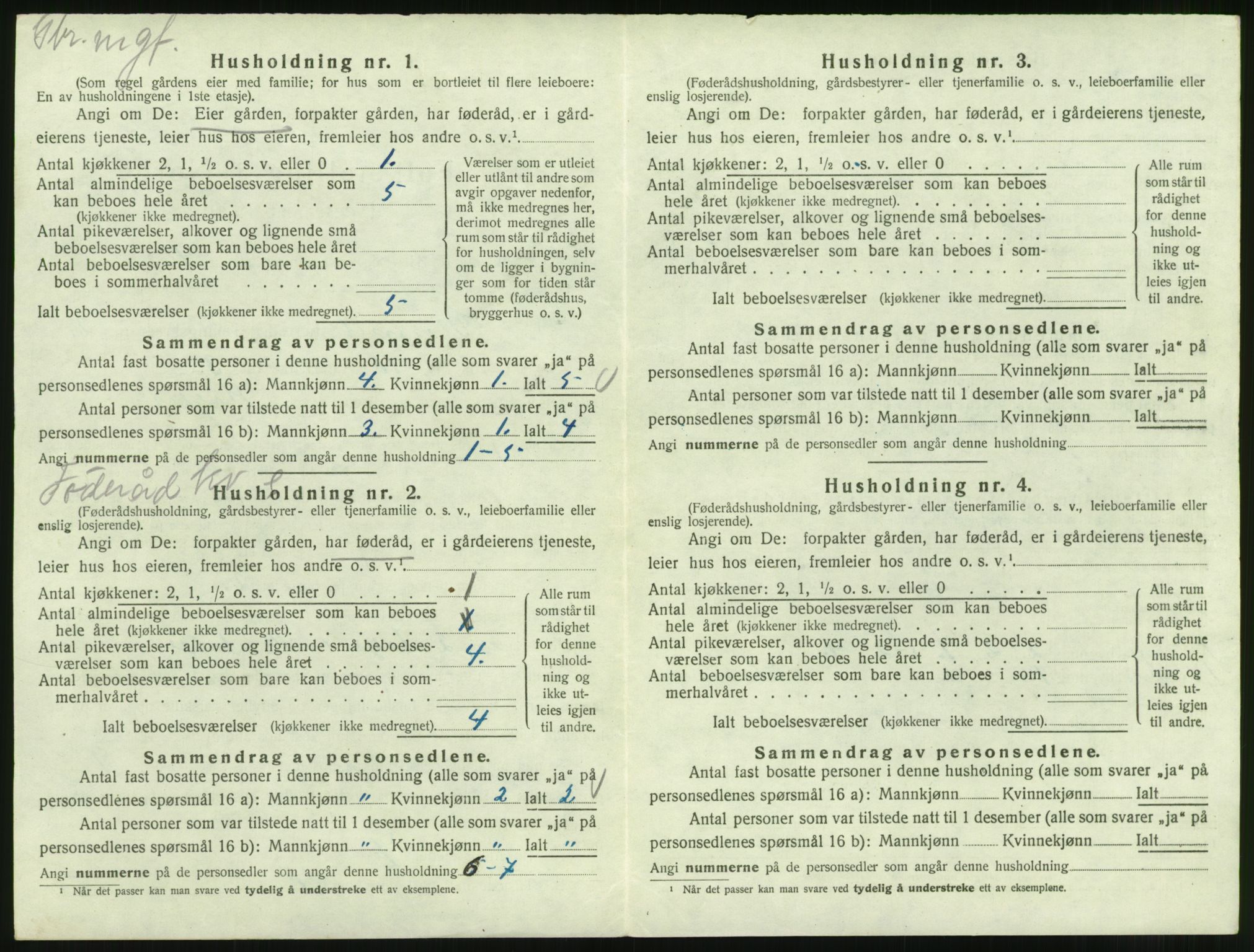 SAT, 1920 census for Gjemnes, 1920, p. 192