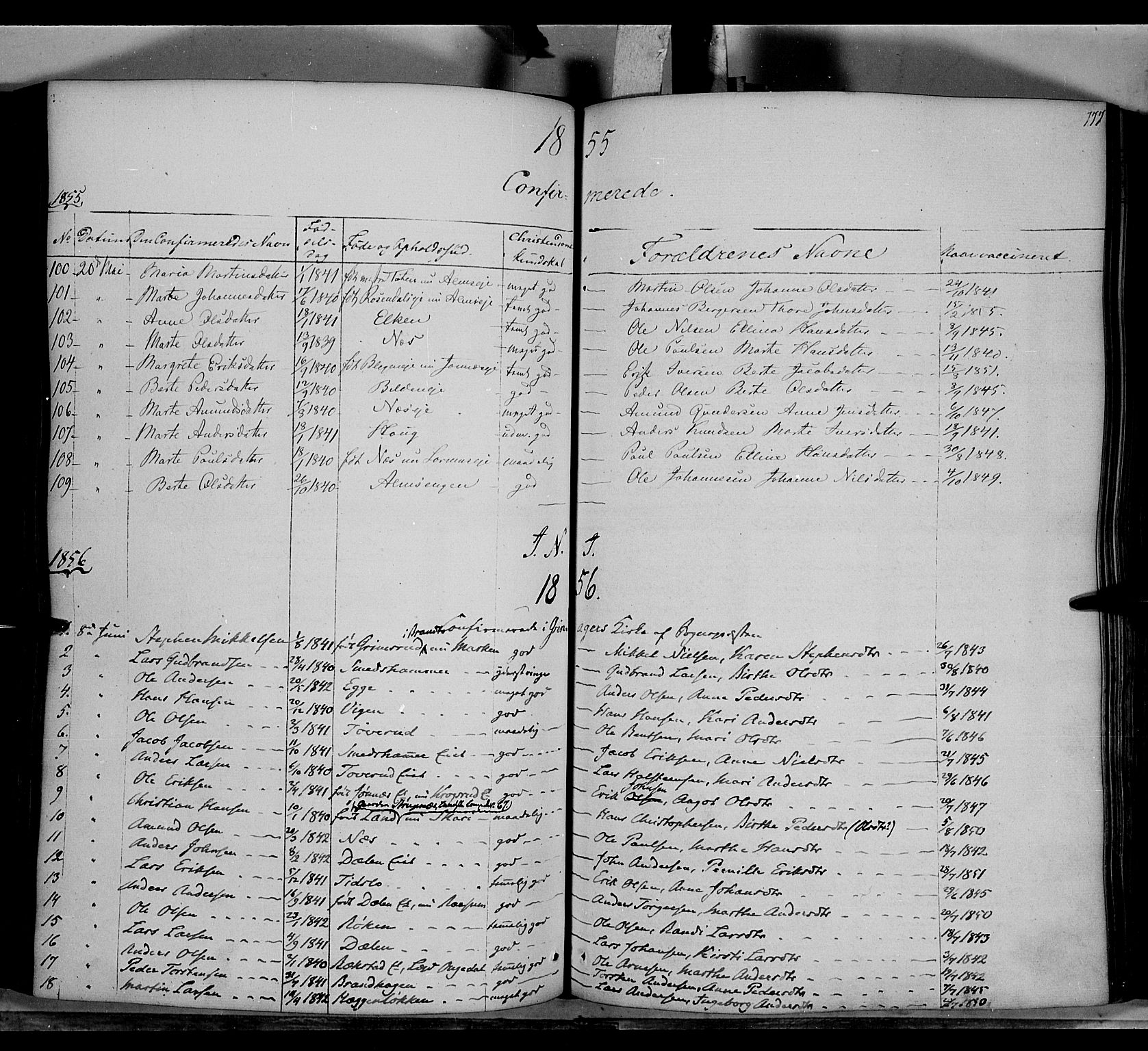 Gran prestekontor, SAH/PREST-112/H/Ha/Haa/L0011: Parish register (official) no. 11, 1842-1856, p. 776-777