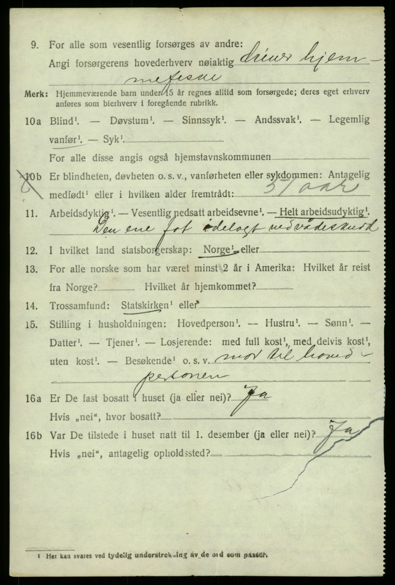 SAB, 1920 census for Fjell, 1920, p. 3681