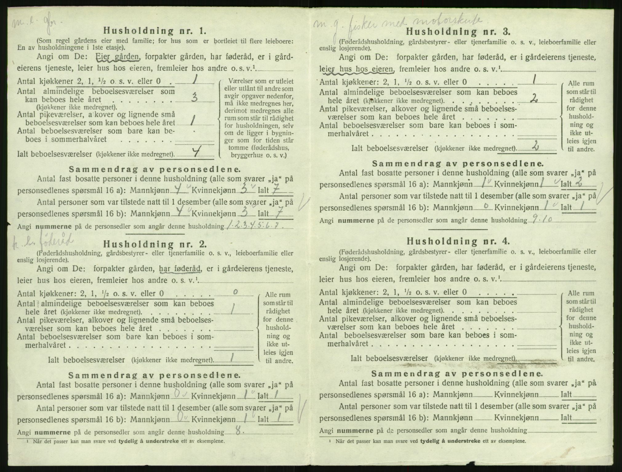 SAT, 1920 census for Ulstein, 1920, p. 487