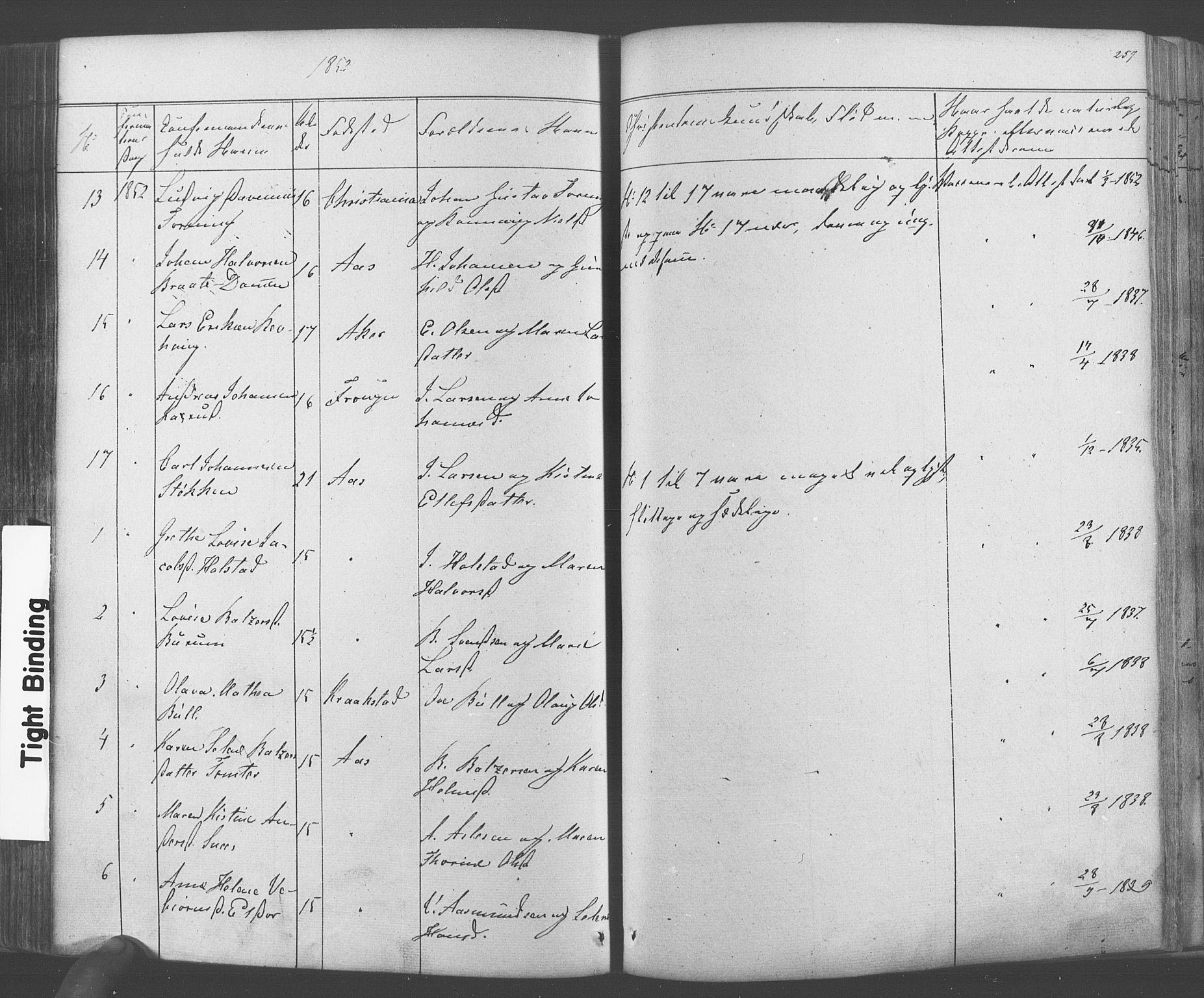 Ås prestekontor Kirkebøker, AV/SAO-A-10894/F/Fa/L0006: Parish register (official) no. I 6, 1841-1853, p. 256-257