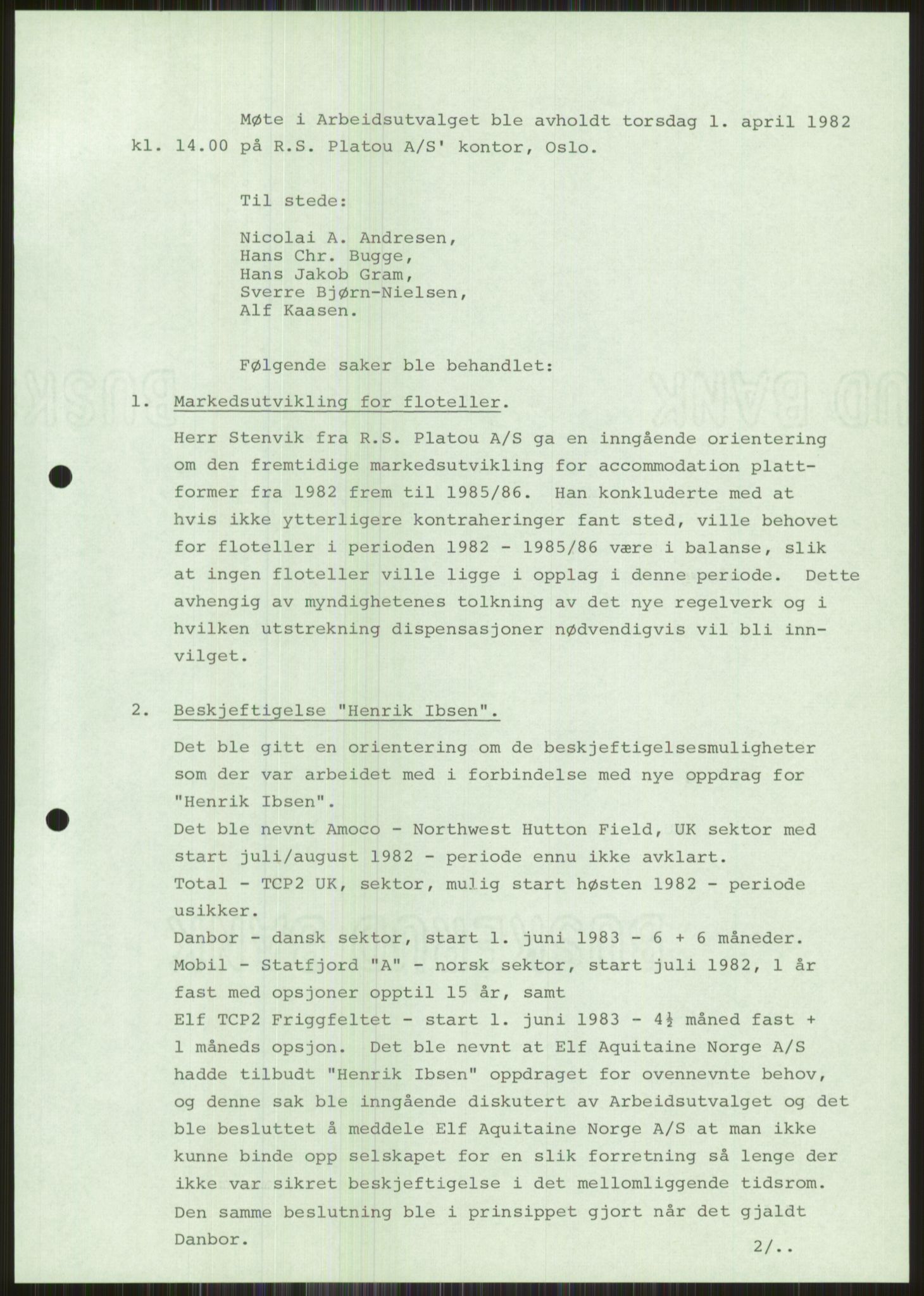 Pa 1503 - Stavanger Drilling AS, AV/SAST-A-101906/D/L0001: Korrespondanse og saksdokumenter, 1973-1982, p. 6