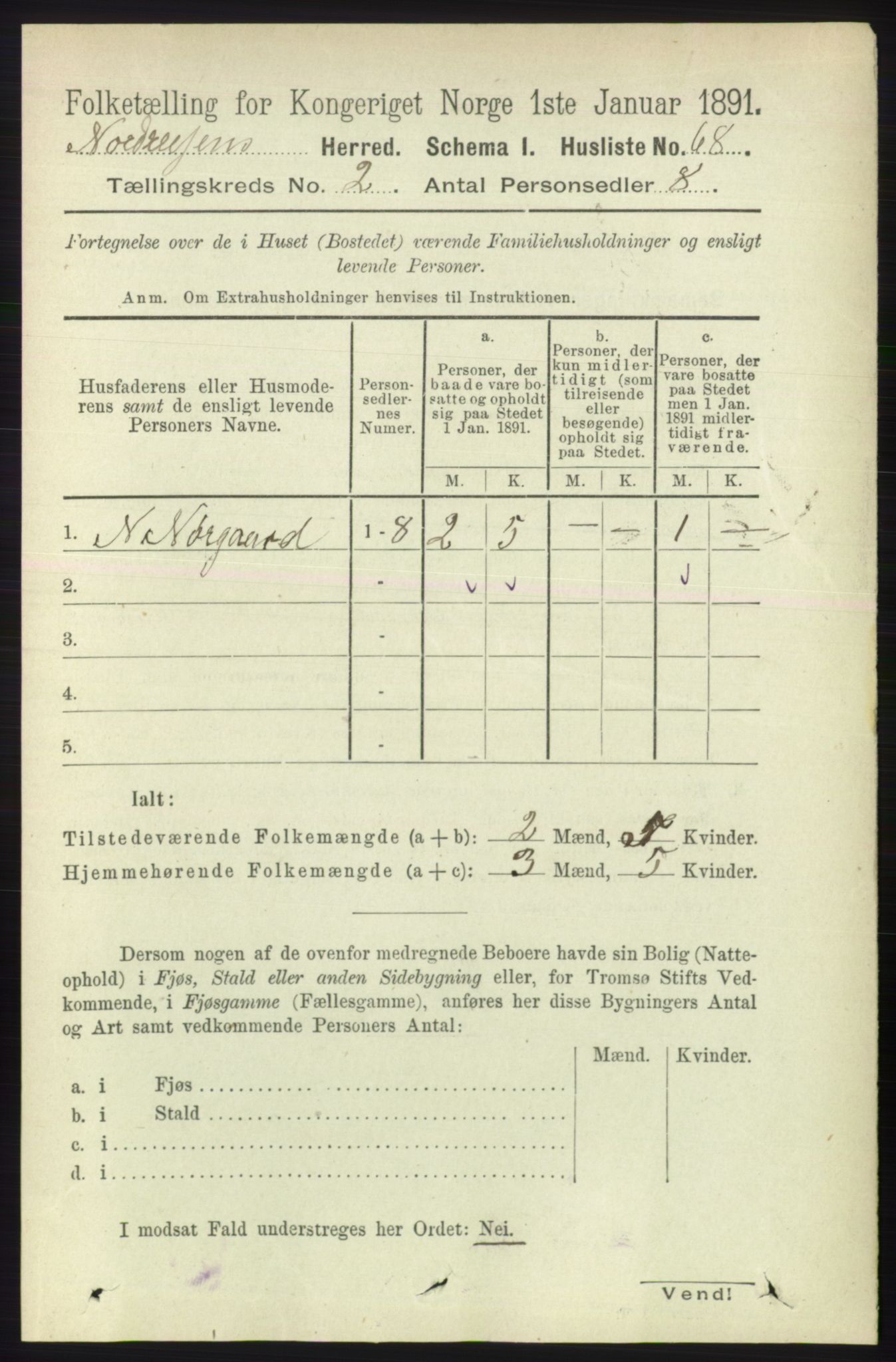 RA, 1891 census for 1942 Nordreisa, 1891, p. 769