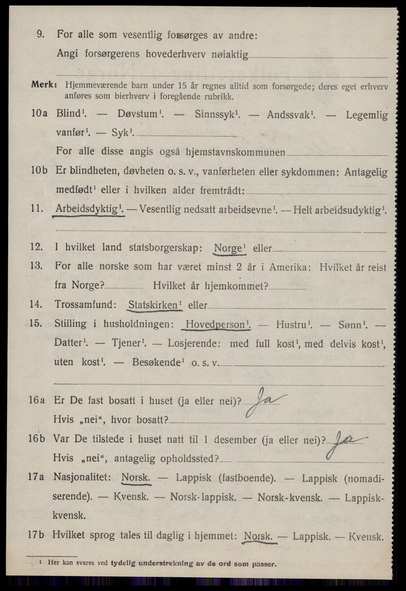 SAT, 1920 census for Ålen, 1920, p. 1523