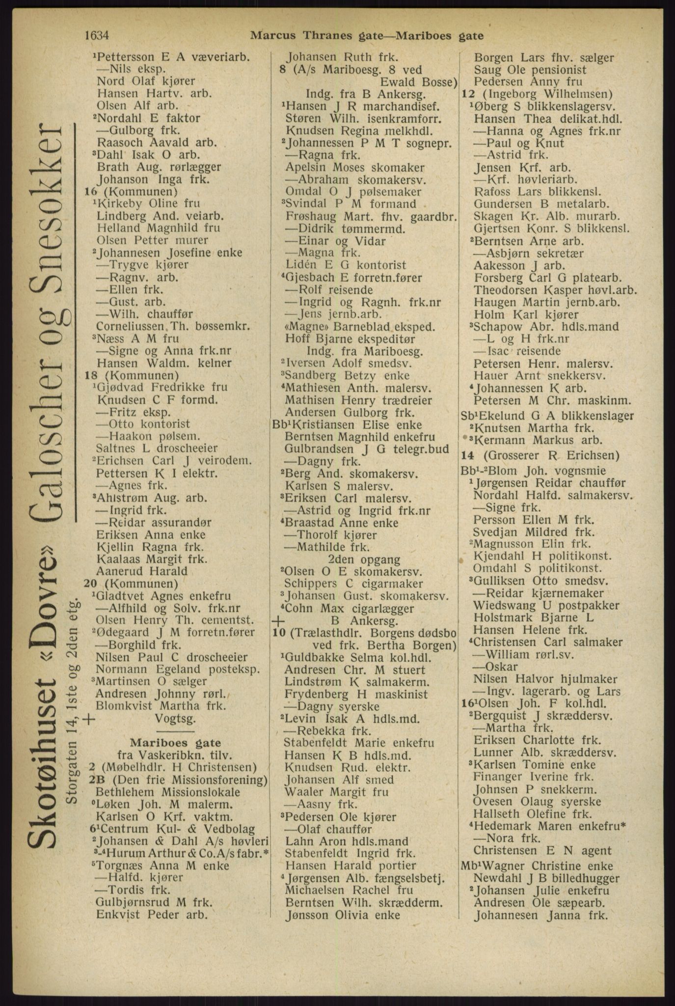 Kristiania/Oslo adressebok, PUBL/-, 1927, p. 1634