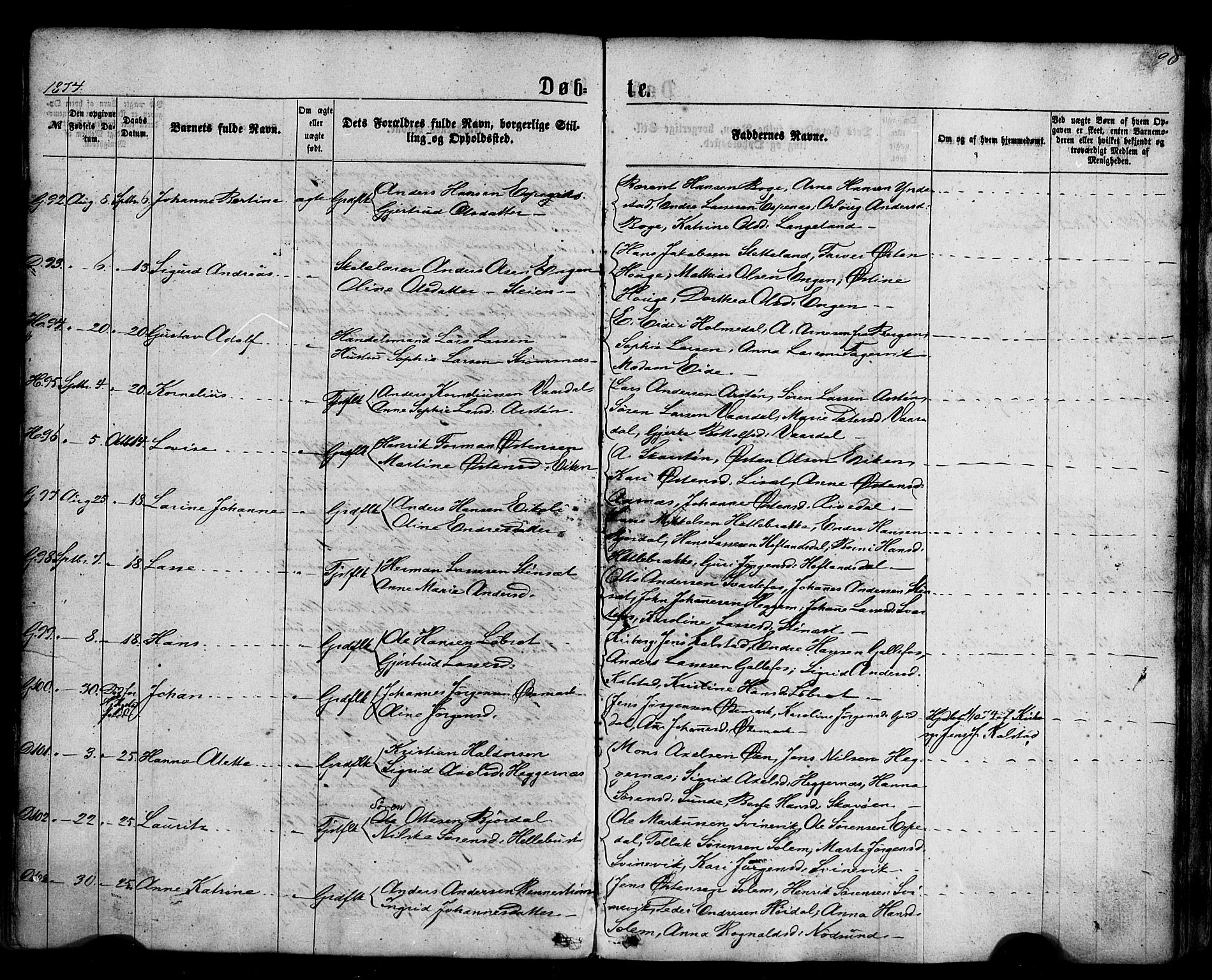 Fjaler sokneprestembete, AV/SAB-A-79801/H/Haa/Haaa/L0007: Parish register (official) no. A 7, 1862-1881, p. 90