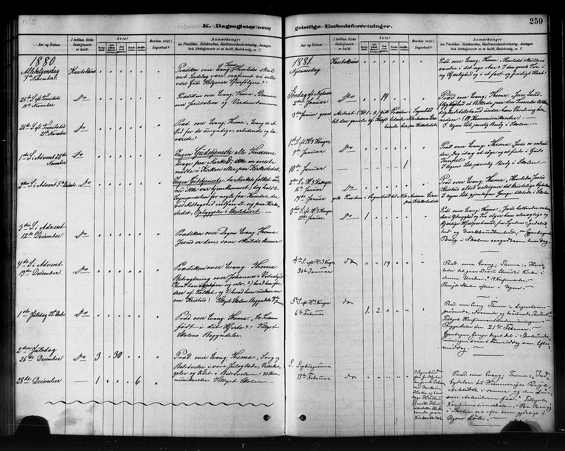 Kautokeino sokneprestembete, SATØ/S-1340/H/Hb/L0002.klokk: Parish register (copy) no. 2, 1877-1896, p. 259