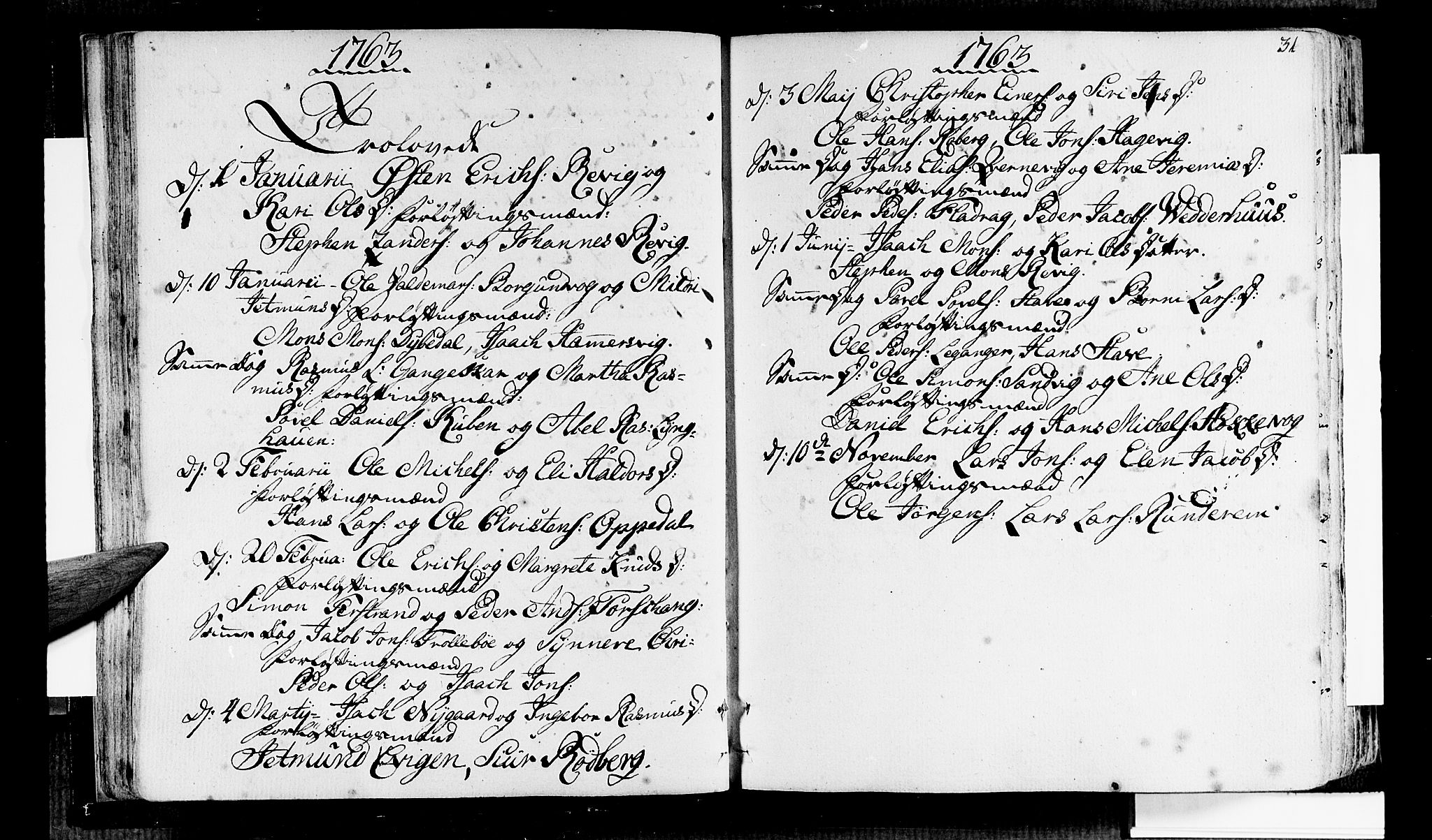 Selje sokneprestembete, AV/SAB-A-99938/H/Ha/Haa/Haaa: Parish register (official) no. A 5, 1760-1782, p. 31