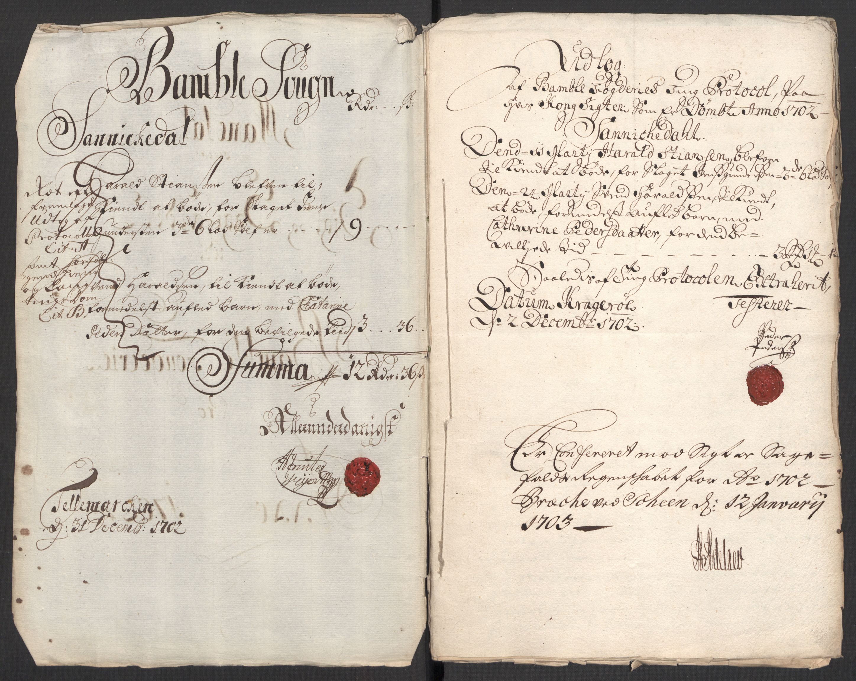 Rentekammeret inntil 1814, Reviderte regnskaper, Fogderegnskap, AV/RA-EA-4092/R36/L2107: Fogderegnskap Øvre og Nedre Telemark og Bamble, 1702, p. 89