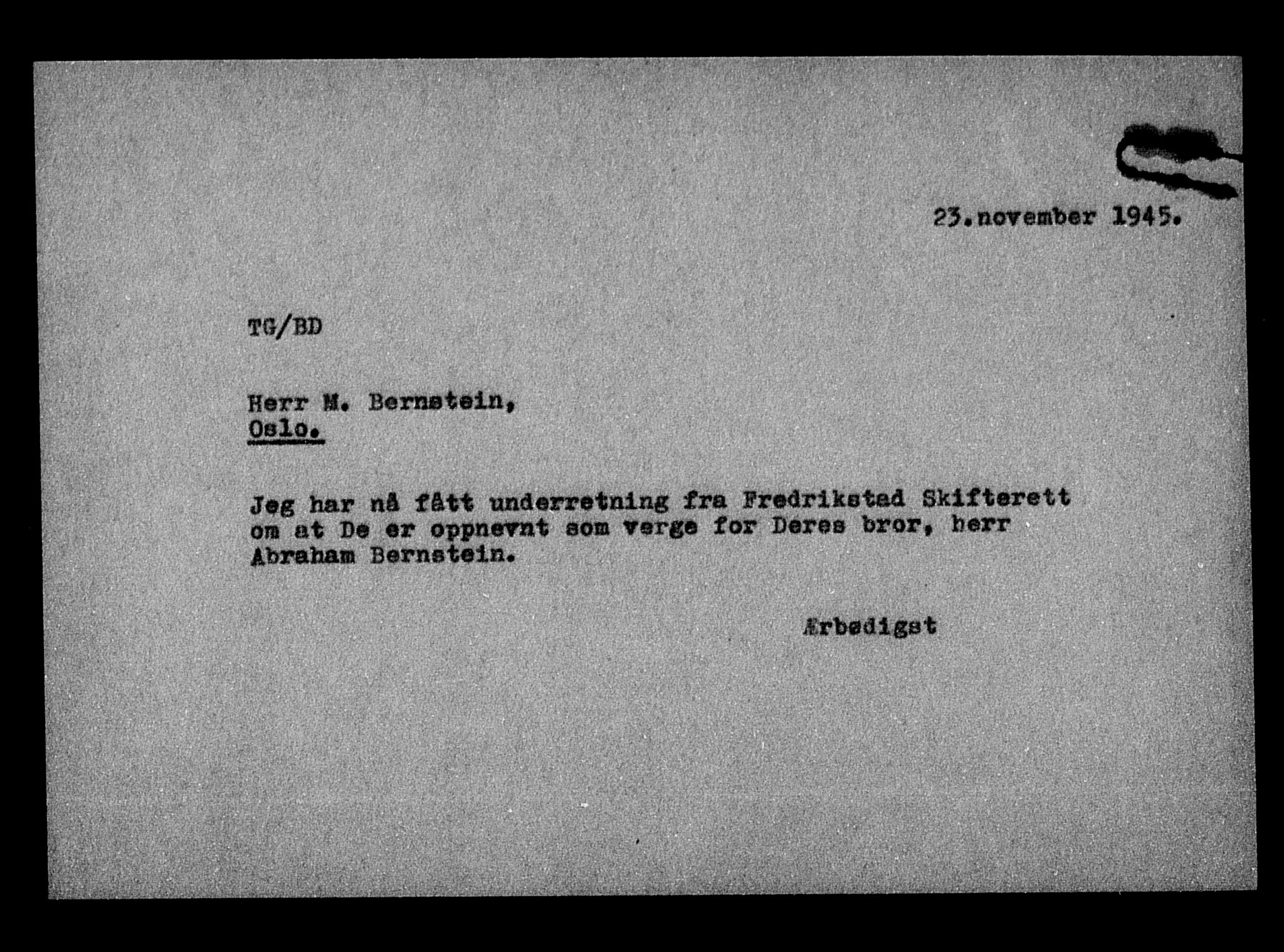 Justisdepartementet, Tilbakeføringskontoret for inndratte formuer, AV/RA-S-1564/H/Hc/Hcd/L0991: --, 1945-1947, p. 206