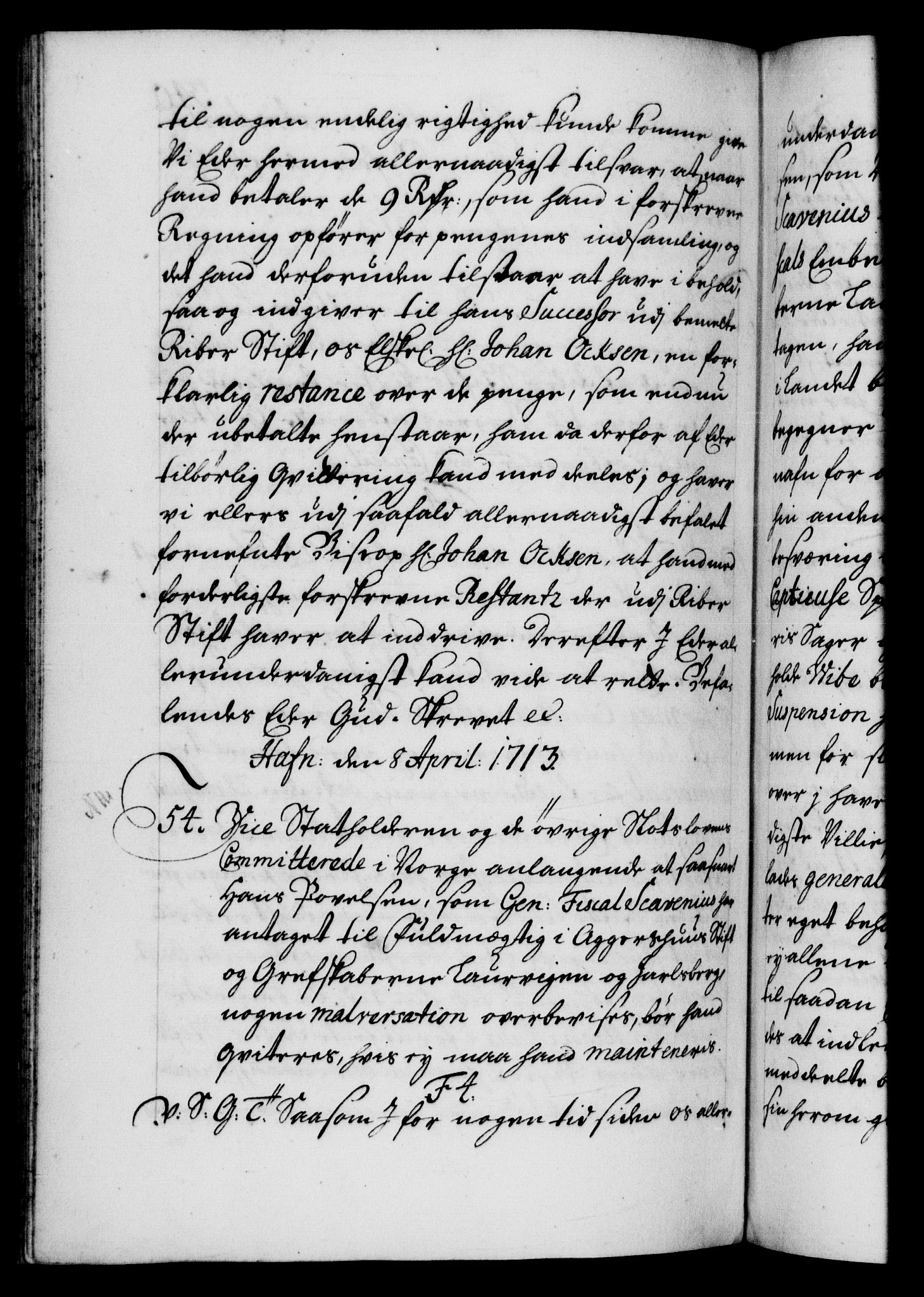 Danske Kanselli 1572-1799, AV/RA-EA-3023/F/Fc/Fca/Fcab/L0019: Norske tegnelser, 1710-1714, p. 340b