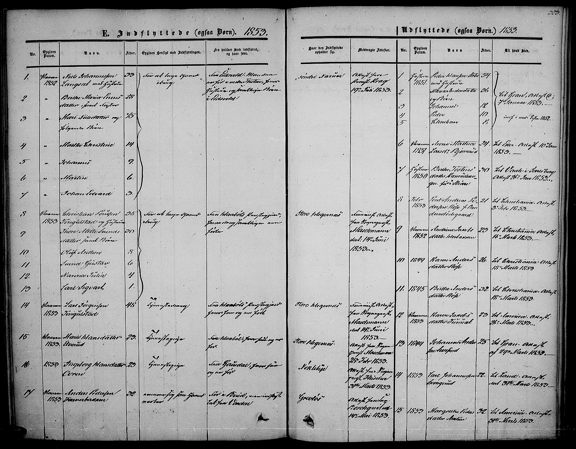 Vestre Toten prestekontor, SAH/PREST-108/H/Ha/Haa/L0005: Parish register (official) no. 5, 1850-1855, p. 323