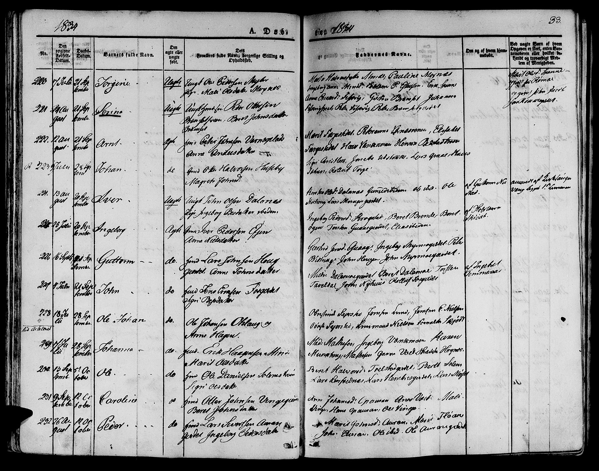 Ministerialprotokoller, klokkerbøker og fødselsregistre - Nord-Trøndelag, SAT/A-1458/709/L0071: Parish register (official) no. 709A11, 1833-1844, p. 33
