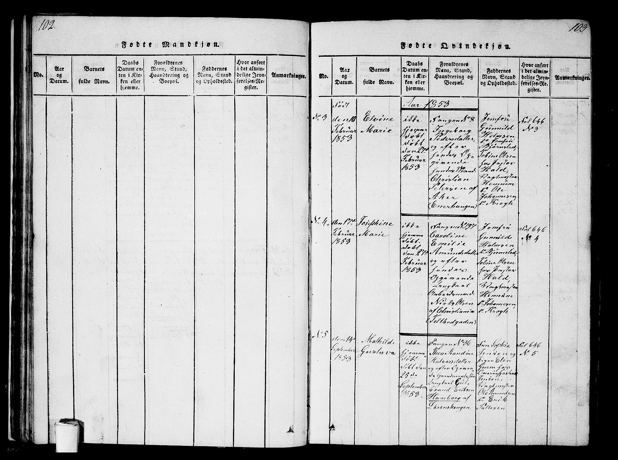 Kristiania tukthusprest Kirkebøker, AV/SAO-A-10881/G/Ga/L0001: Parish register (copy) no. 1, 1818-1857, p. 102-103