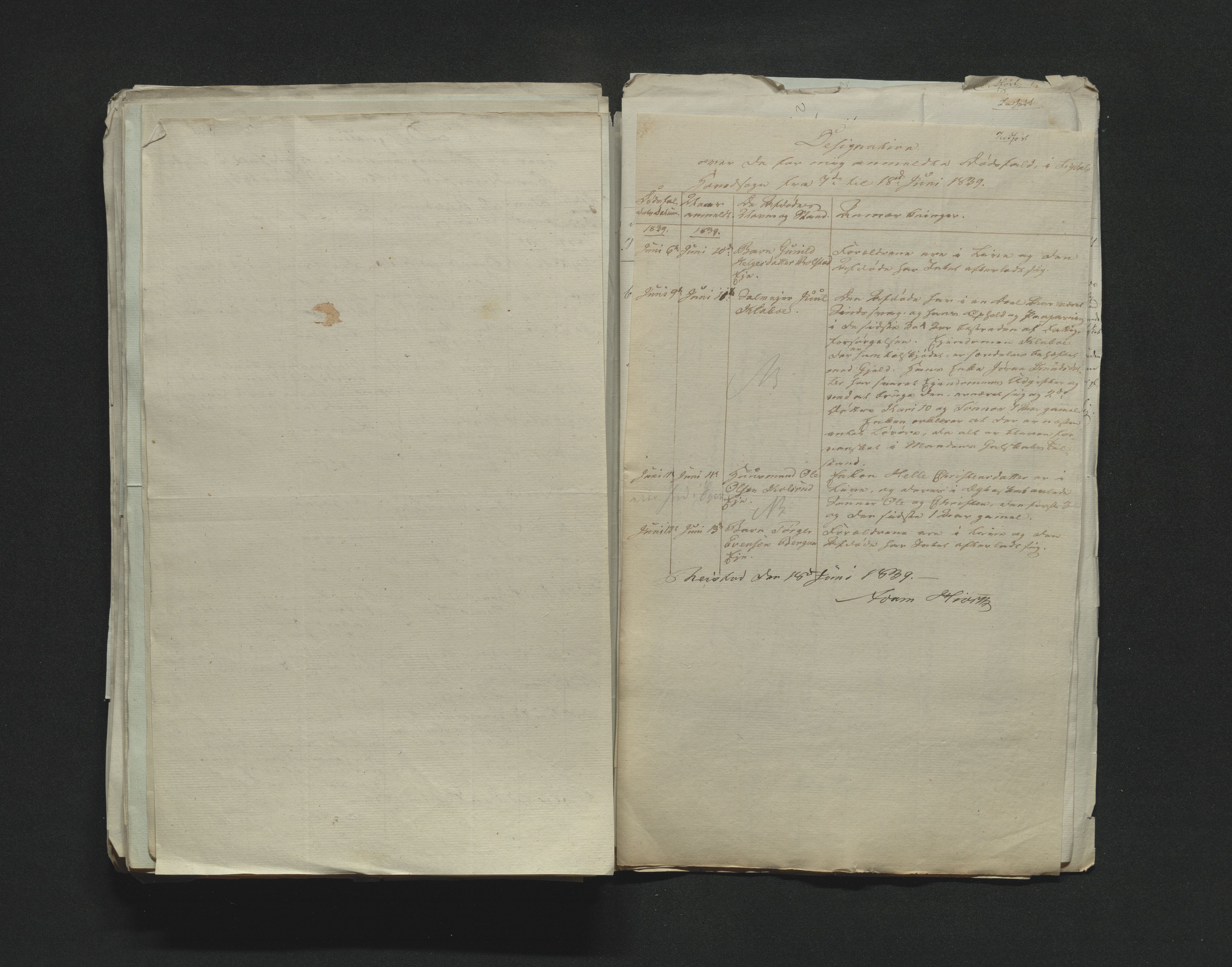Eiker, Modum og Sigdal sorenskriveri, AV/SAKO-A-123/H/Ha/Hab/L0005: Dødsfallsmeldinger, 1837-1840