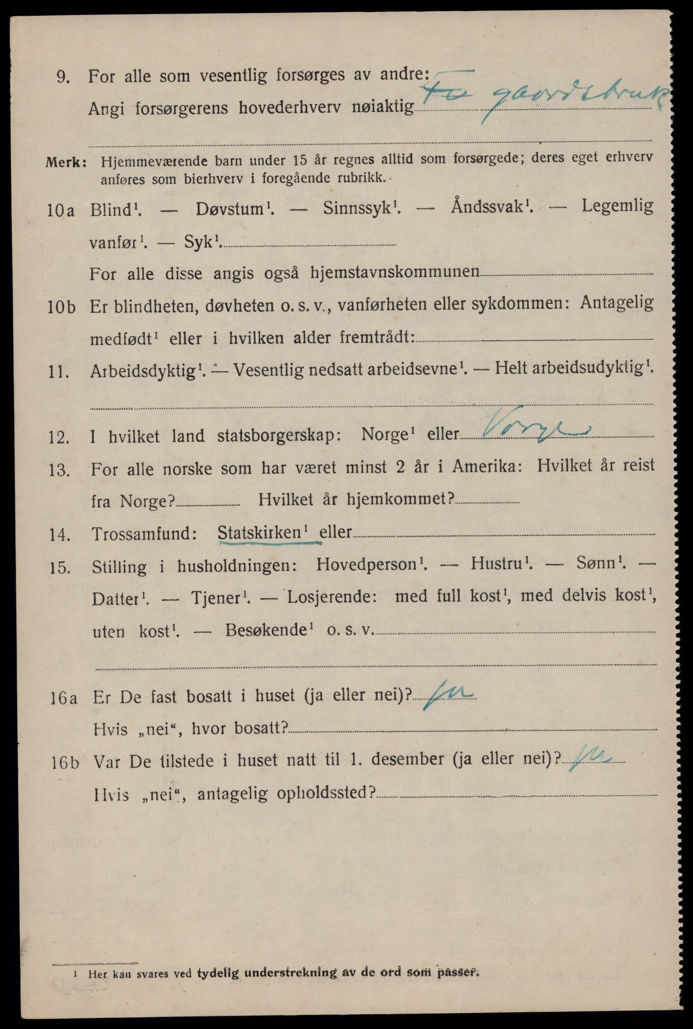 SAST, 1920 census for Ogna, 1920, p. 812