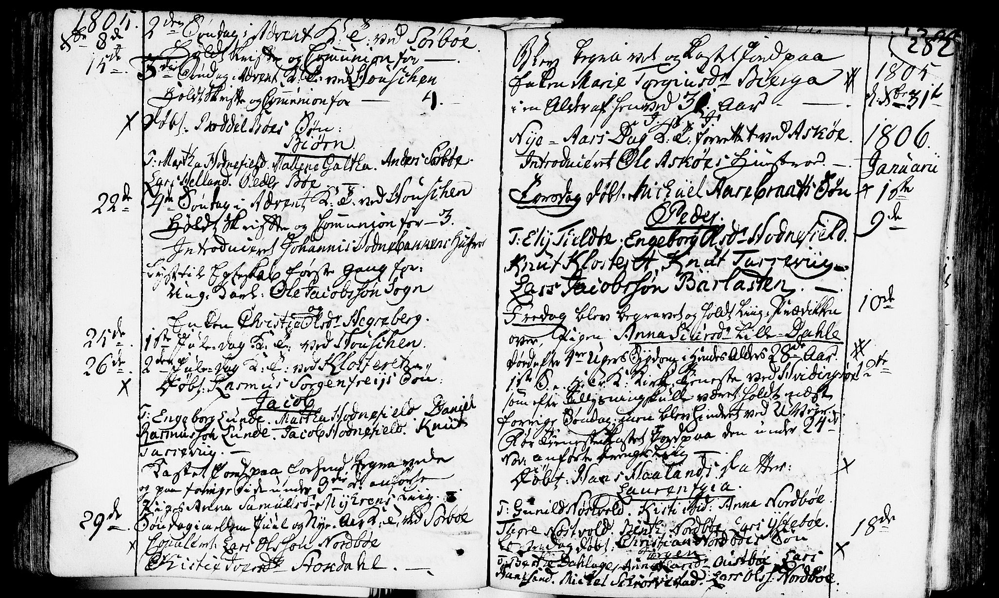 Rennesøy sokneprestkontor, SAST/A -101827/H/Ha/Haa/L0003: Parish register (official) no. A 3, 1772-1815, p. 282