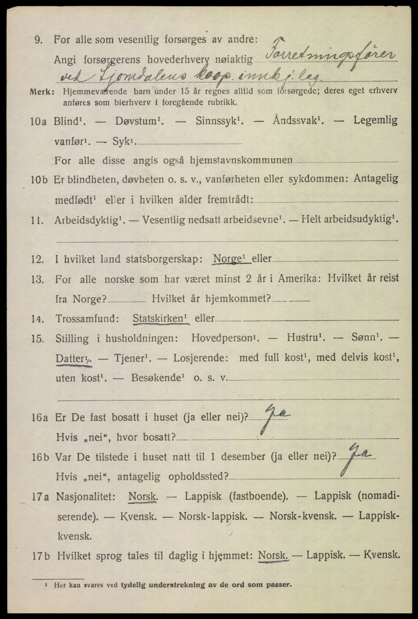 SAT, 1920 census for Ankenes, 1920, p. 7770