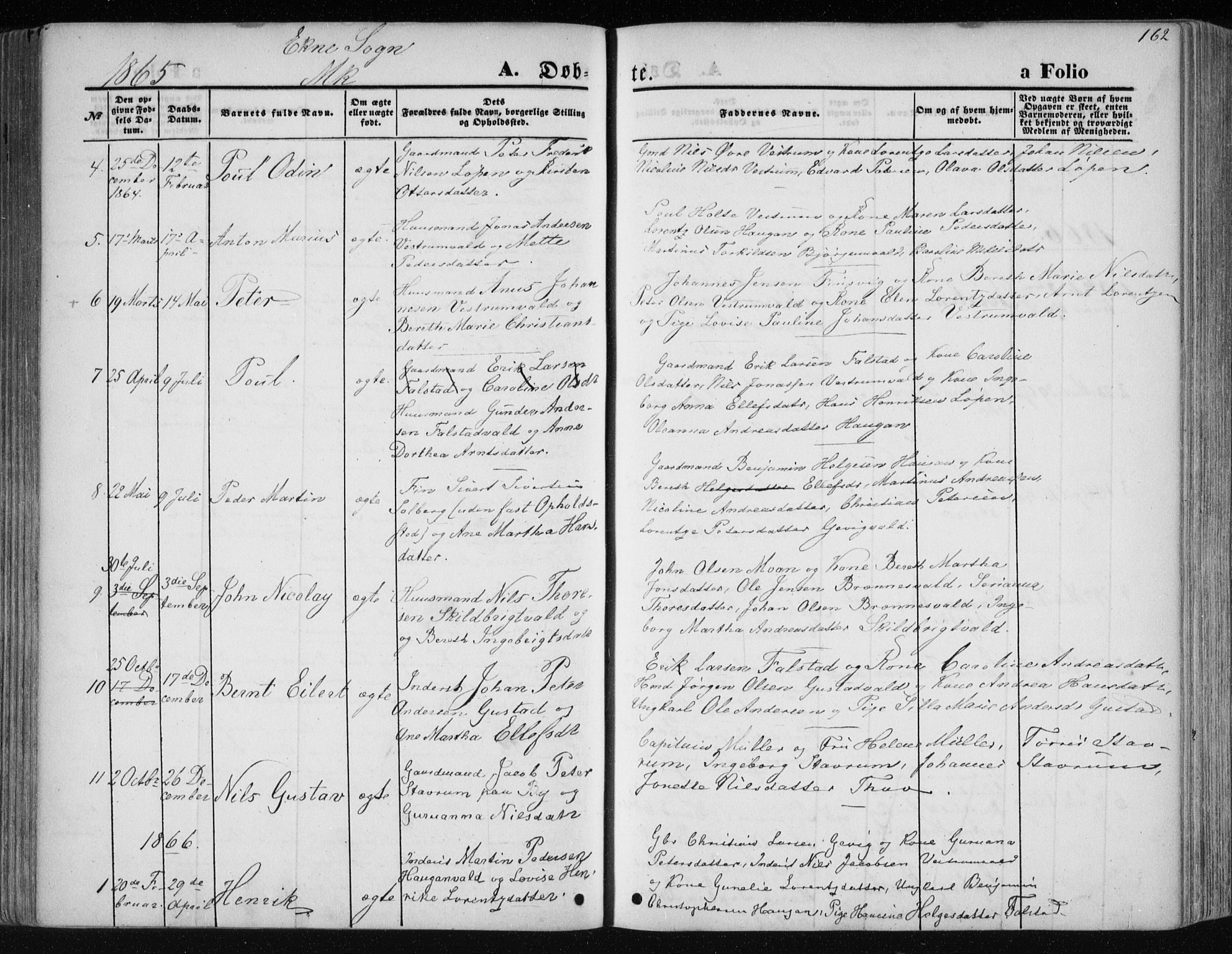 Ministerialprotokoller, klokkerbøker og fødselsregistre - Nord-Trøndelag, SAT/A-1458/717/L0158: Parish register (official) no. 717A08 /2, 1863-1877, p. 162