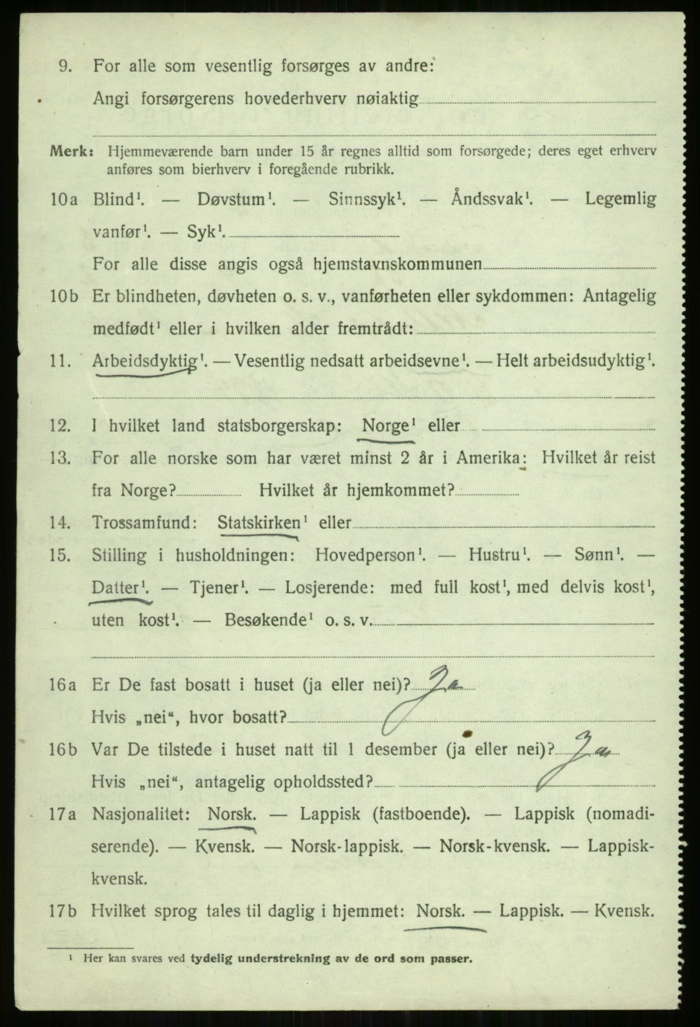 SATØ, 1920 census for Tromsøysund, 1920, p. 3191